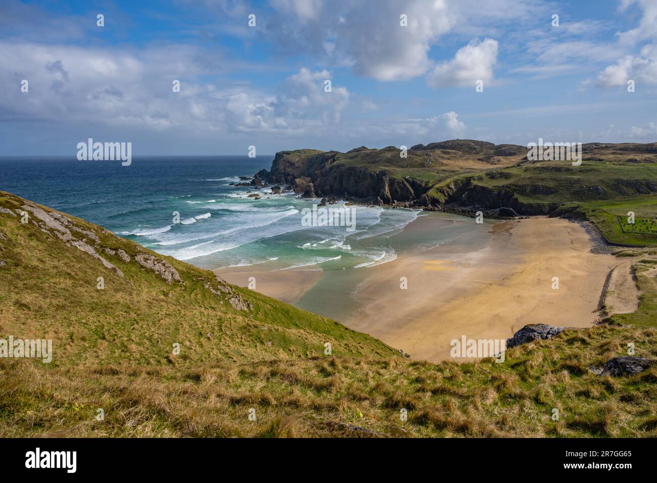 La spiaggia di Dalmore, Dhail Mor, a Lewis, Western Isles of Scotland, Foto Stock