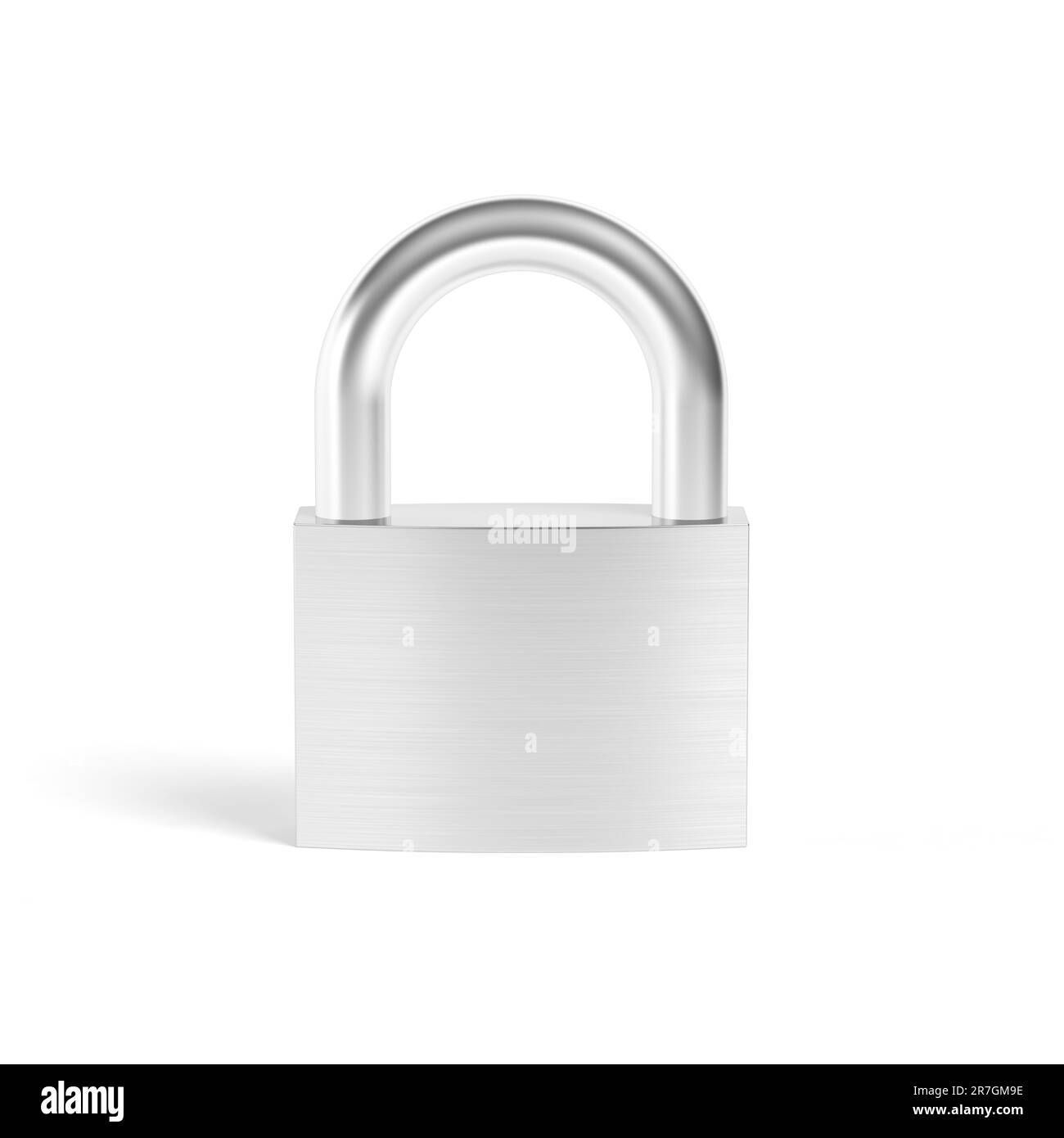 Lucchetto isolato su sfondo bianco. illustrazione 3d. Foto Stock