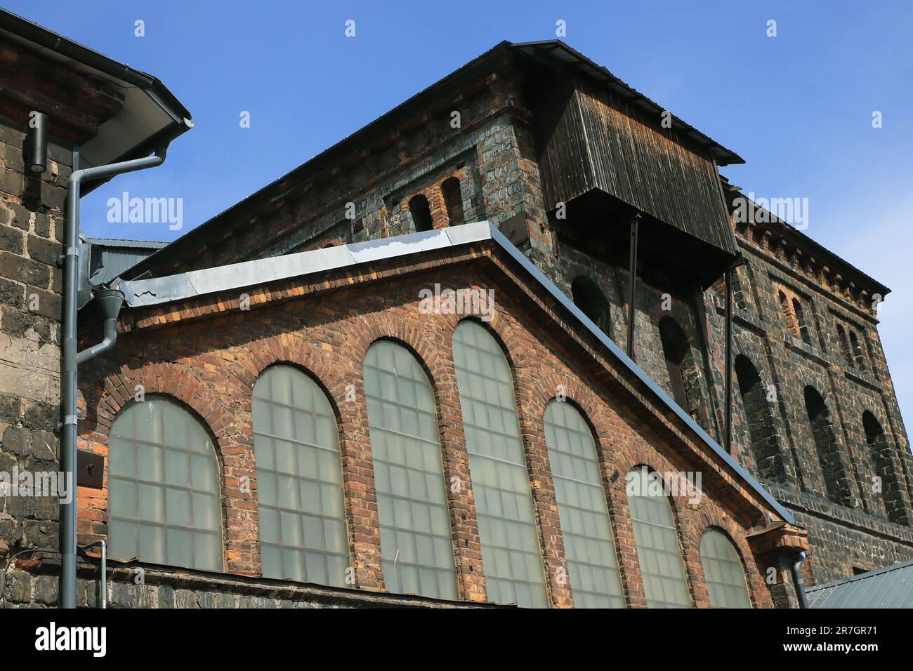 Vecchi edifici industriali in ferro. Foto Stock