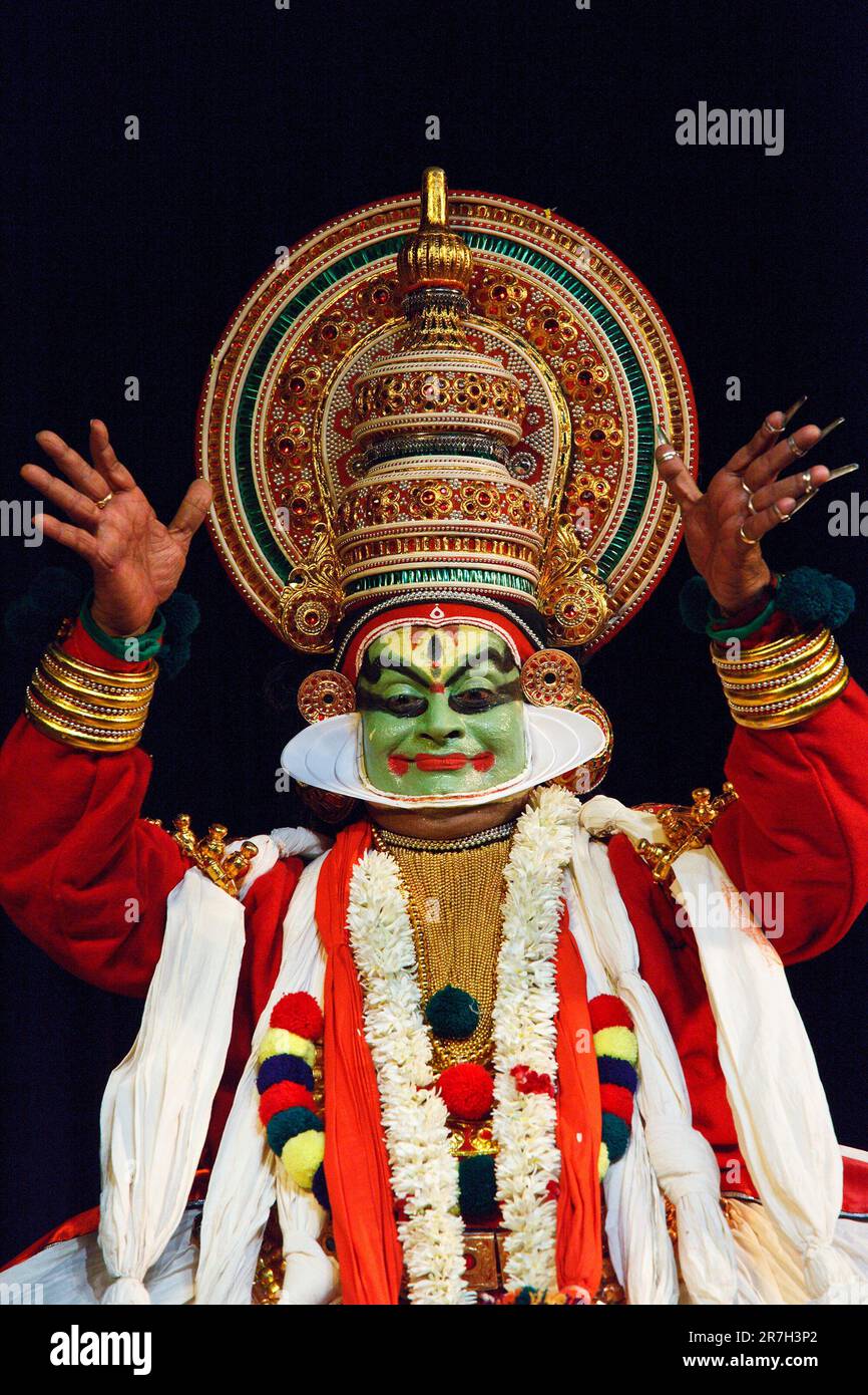 Danza Kathakali. Bhava Bhavanam Festival. Settembre 2009. Chennai Foto Stock