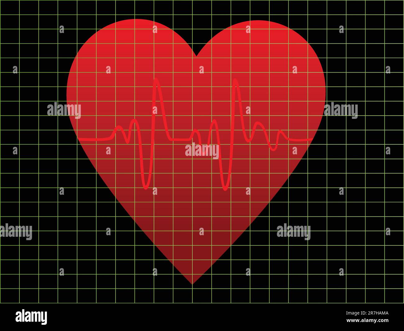 ECG o cardiofrequenzimetro Illustrazione Vettoriale
