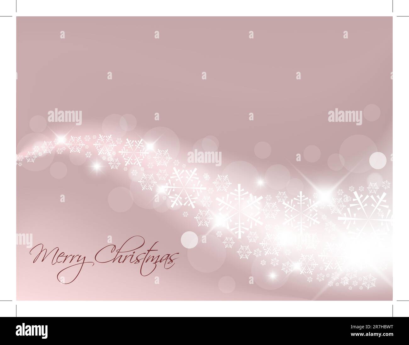 Luce viola astratto sfondo di Natale con fiocchi di neve bianca Illustrazione Vettoriale