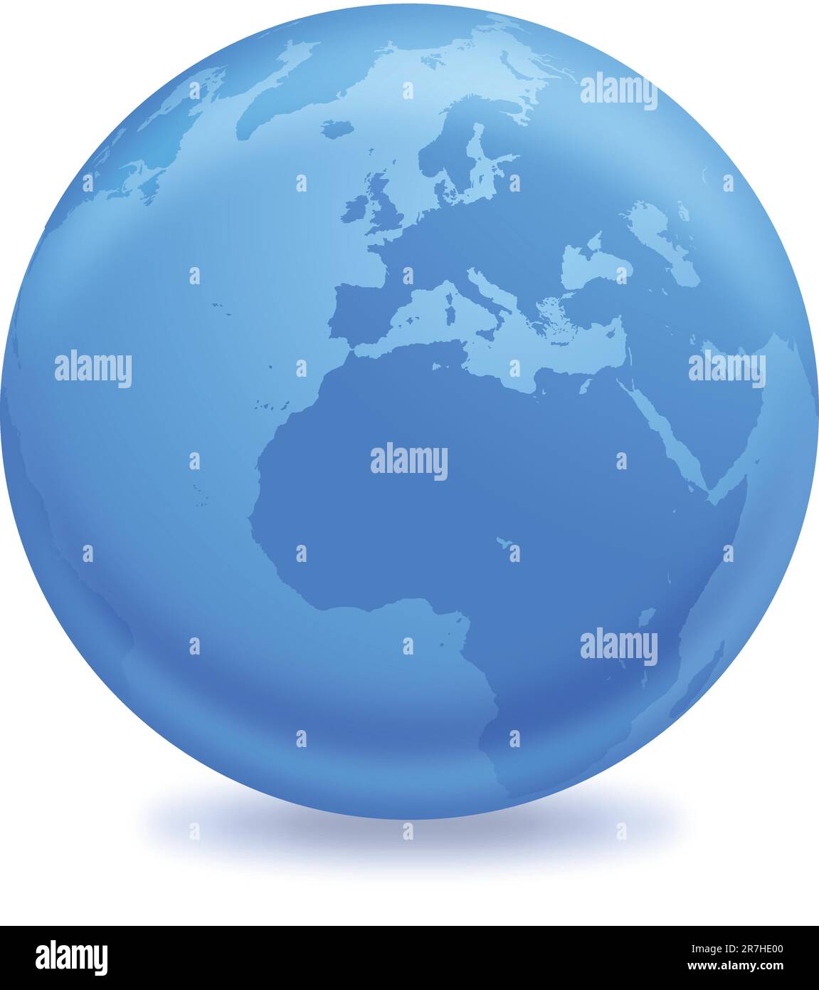Illustrazione del design vettoriale del globo blu Illustrazione Vettoriale
