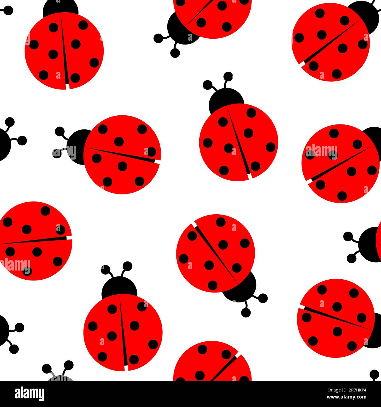 motivo senza cuciture ladybug, texture astratta; illustrazione grafica vettoriale Illustrazione Vettoriale