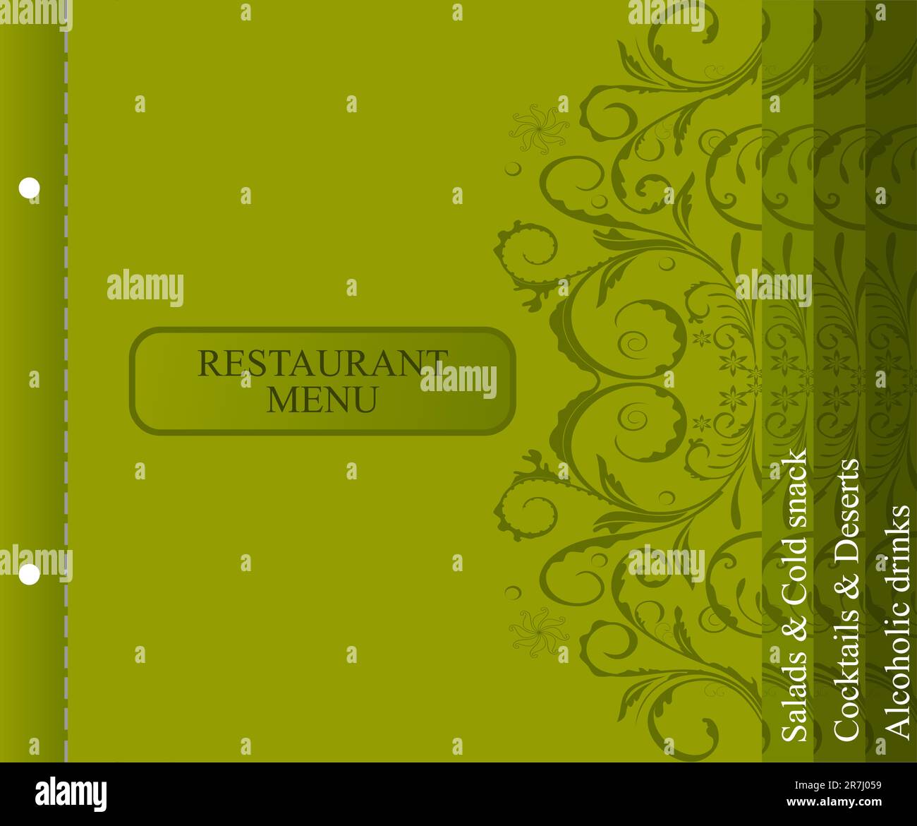 Il menu del ristorante di design. Vettore Illustrazione Vettoriale