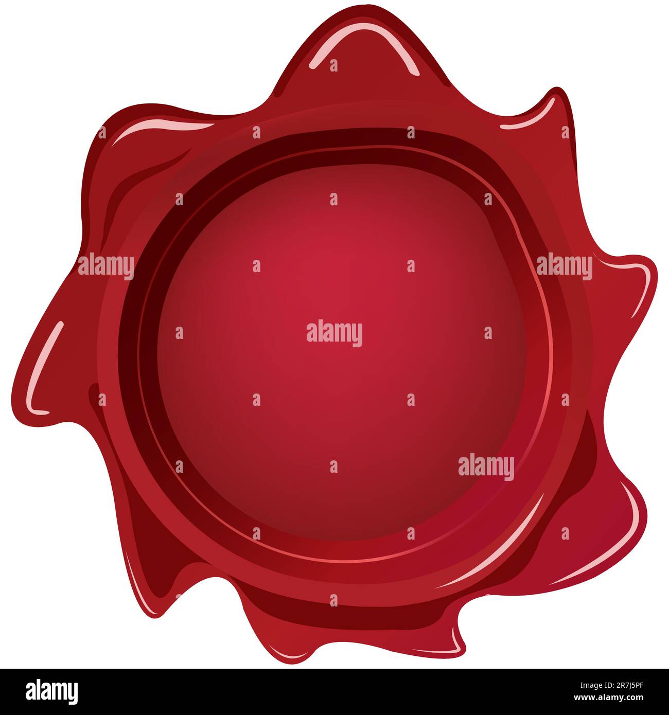 guarnizione in cera isolata su sfondo bianco, illustrazione grafica vettoriale Illustrazione Vettoriale
