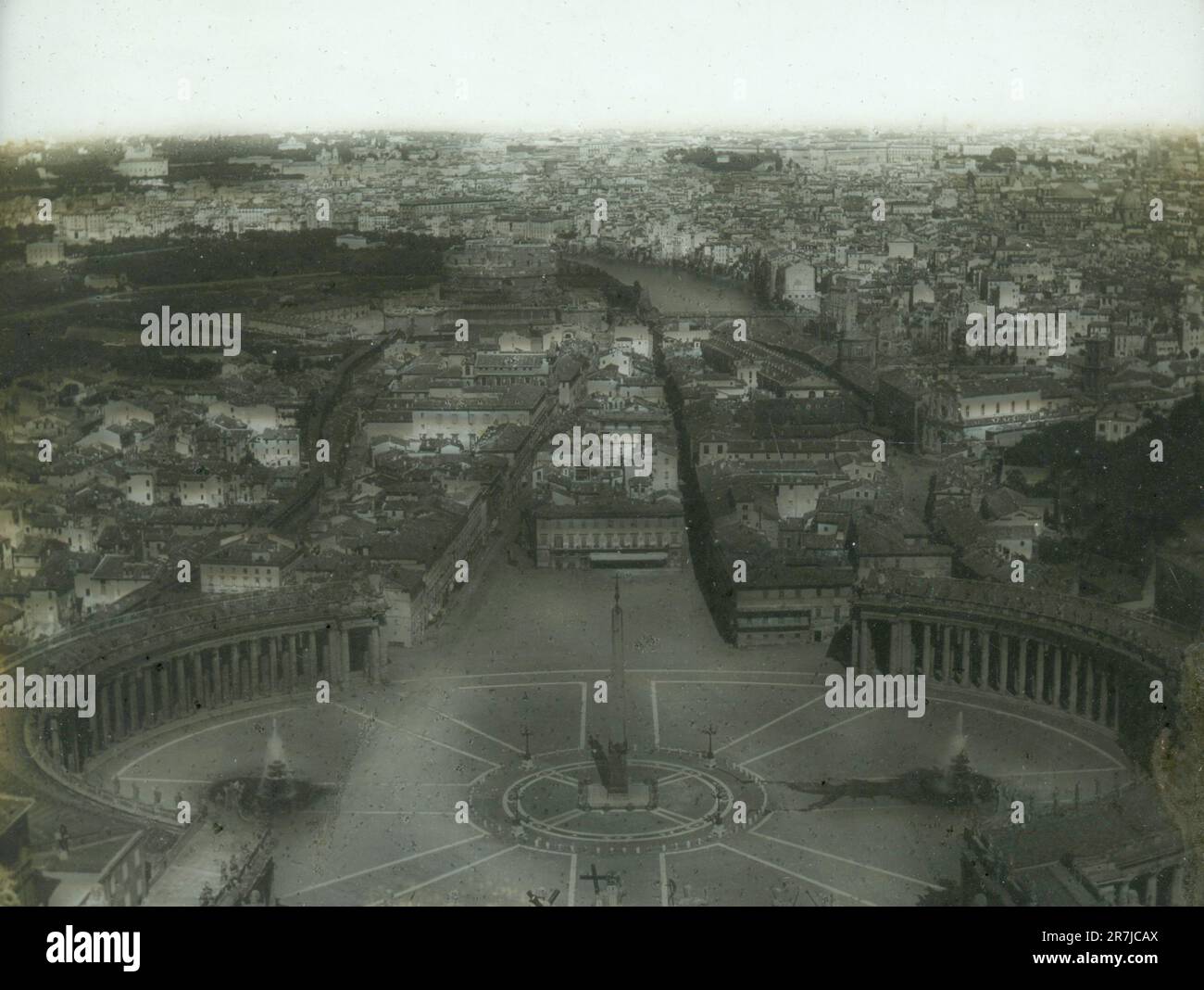Vista di St. Piazza Pietro, Roma, Italia 1890s Foto Stock