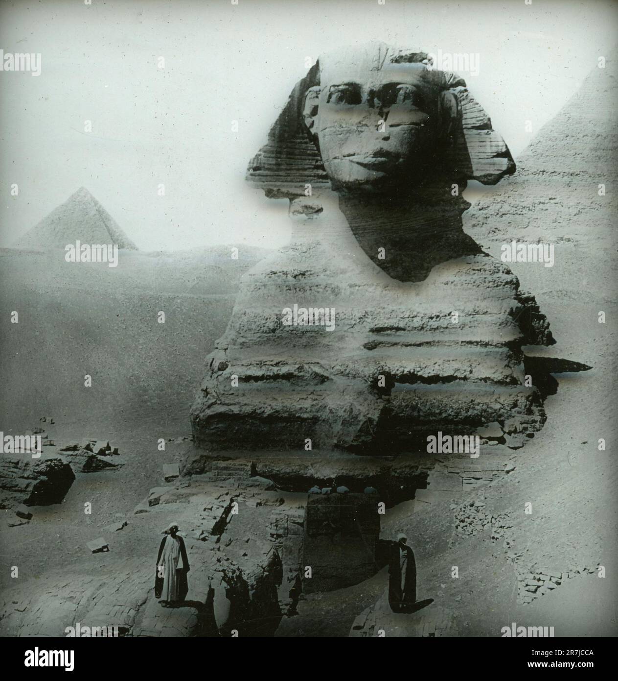 Veduta della Sfinge da Giza, Egitto 1890s Foto Stock