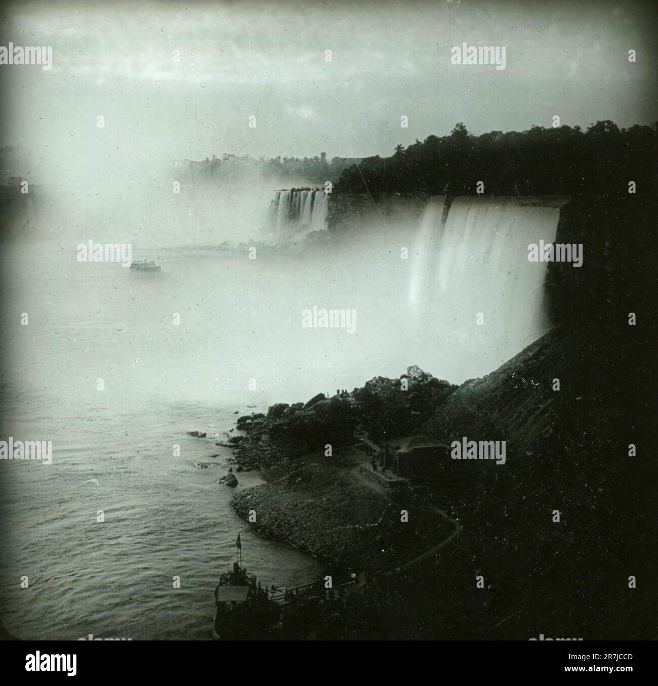 Vista delle Cascate del Niagara, USA 1890s Foto Stock