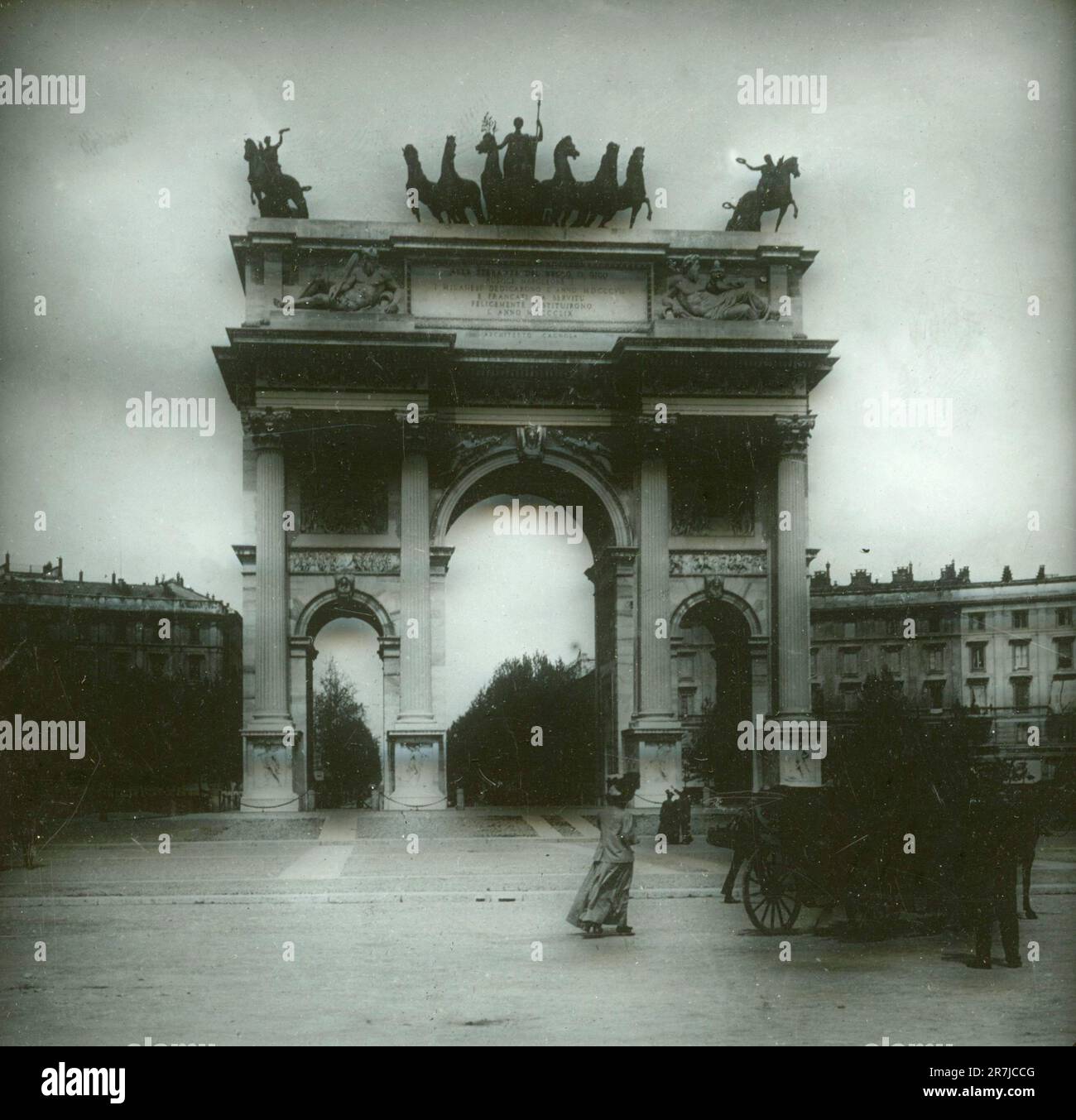 L'Arch de la Paix a Parigi, Francia 1890s Foto Stock