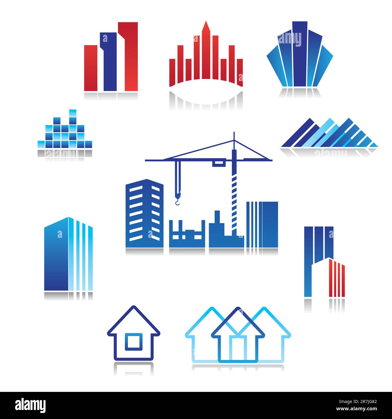 schema del cartello - costruzione, immobiliare, edificio Illustrazione Vettoriale