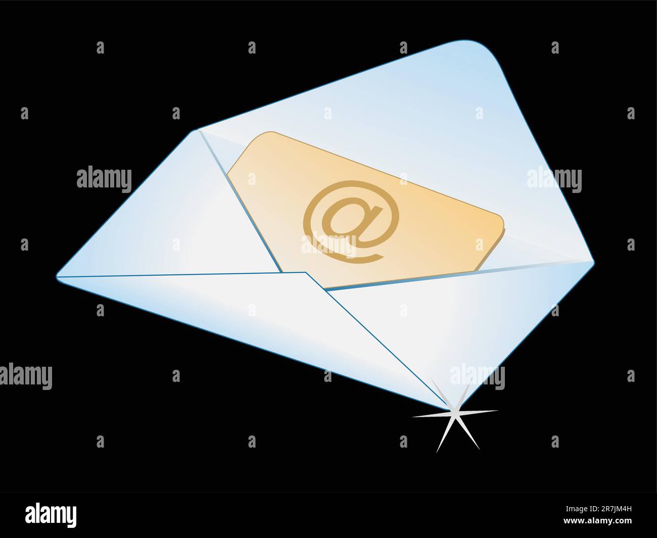 illustrazione del vettore dell'icona della posta lucida astratta Illustrazione Vettoriale