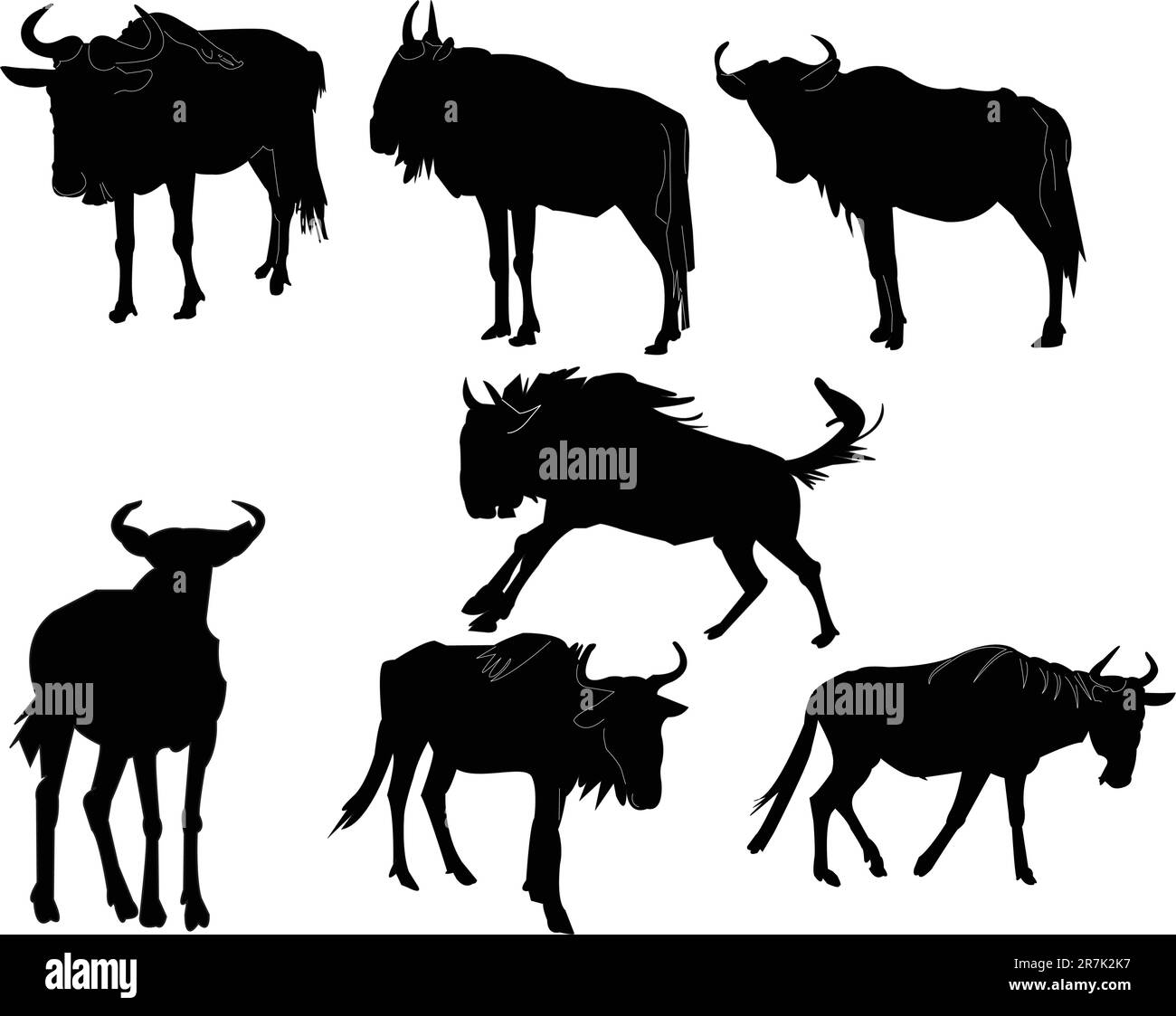 raccolta gnus - vettore Illustrazione Vettoriale