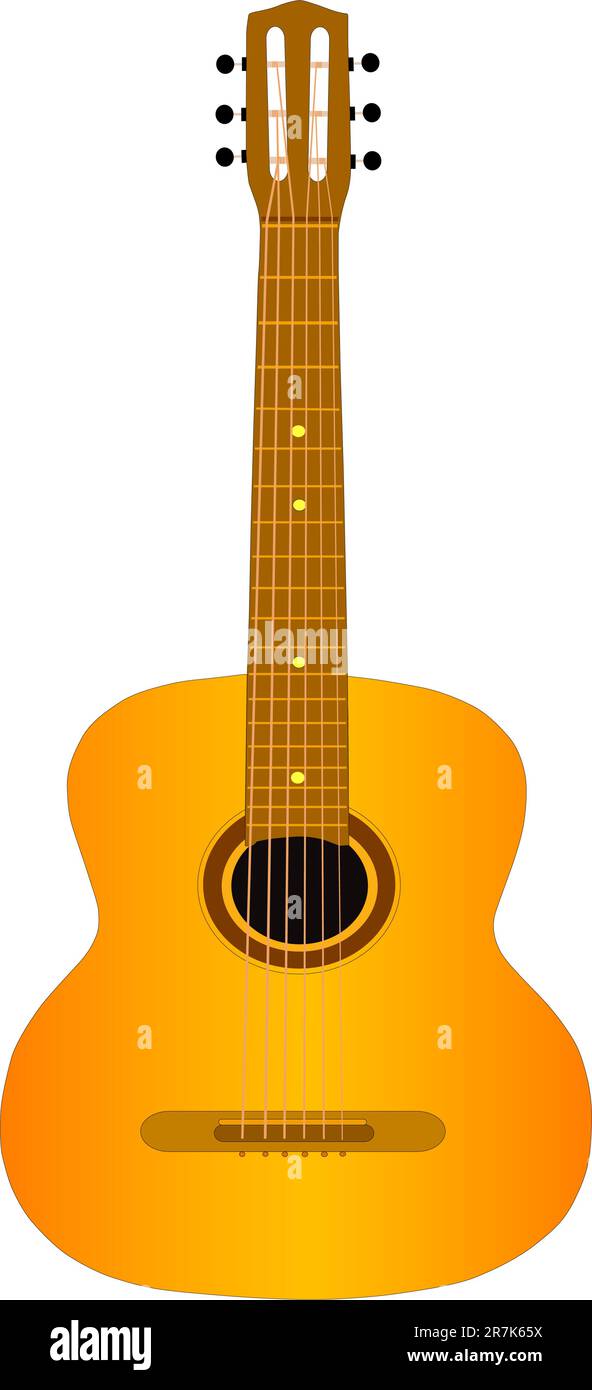 Su sfondo bianco, lo strumento musicale. Illustrazione Vettoriale