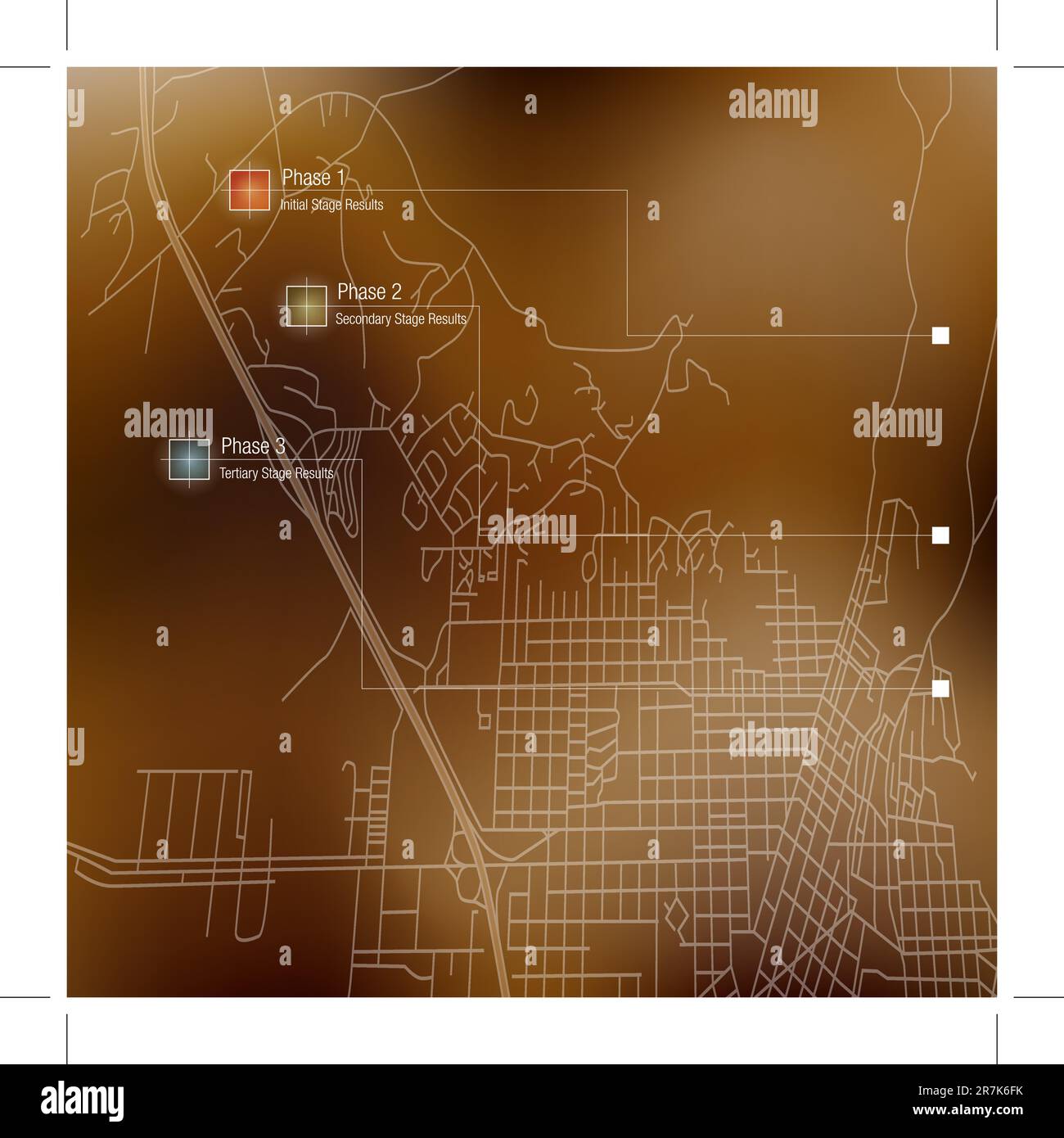 Una immagine di una strada topografica mappa Pianta scena grafico. Illustrazione Vettoriale