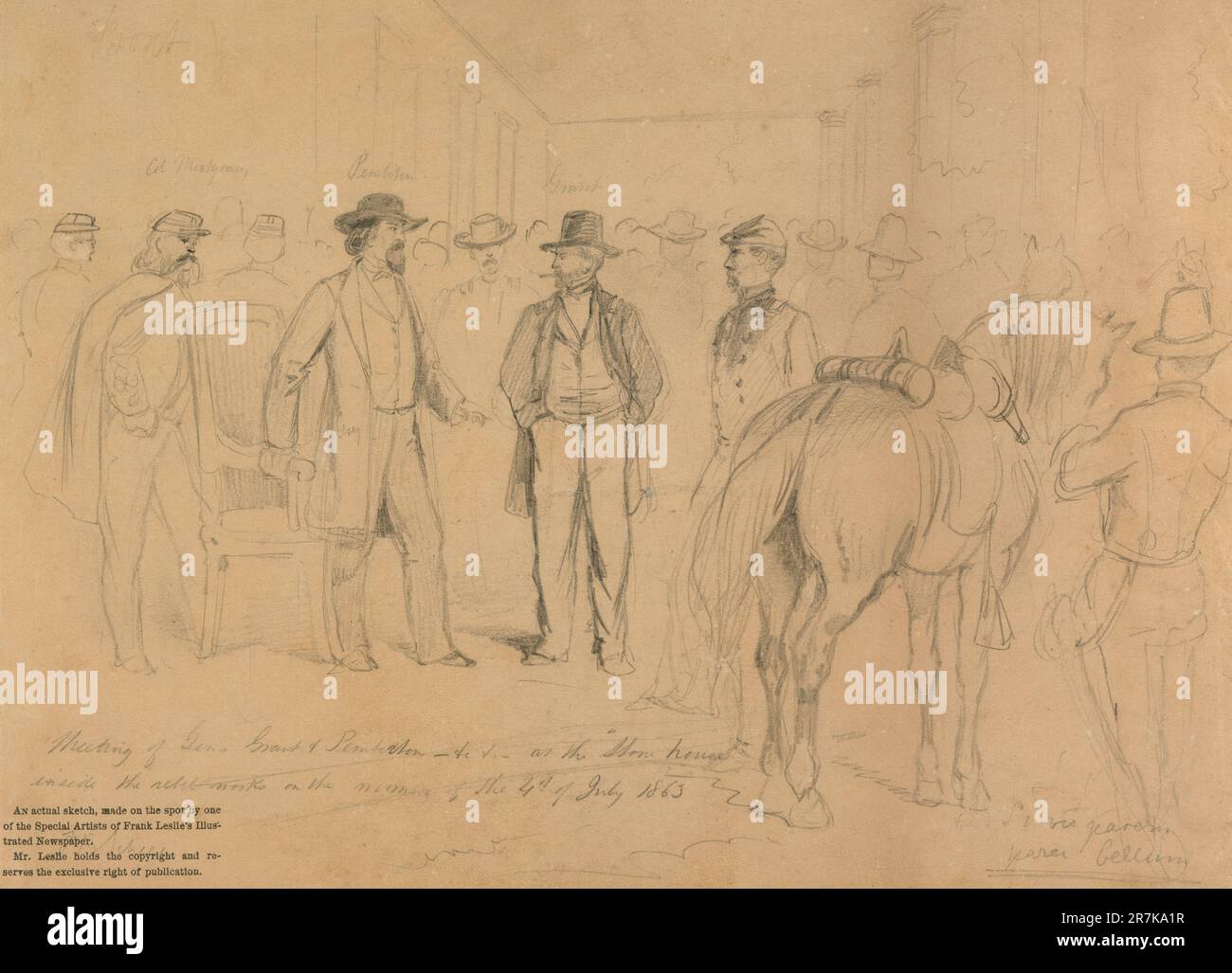 Ulysses S. Grant e John Pemberton 1863 Foto Stock