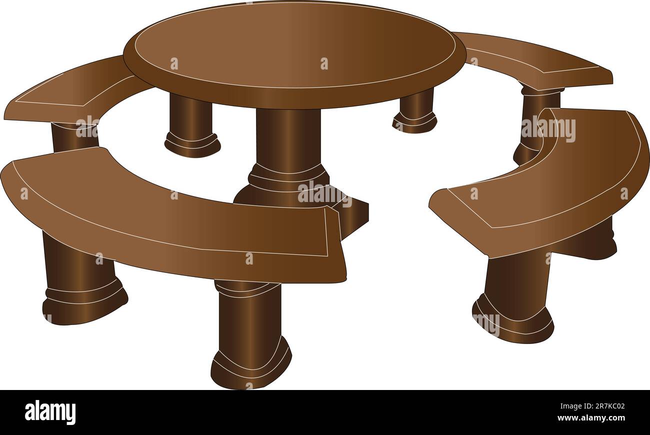 illustrazione dei mobili da giardino - vettore Illustrazione Vettoriale