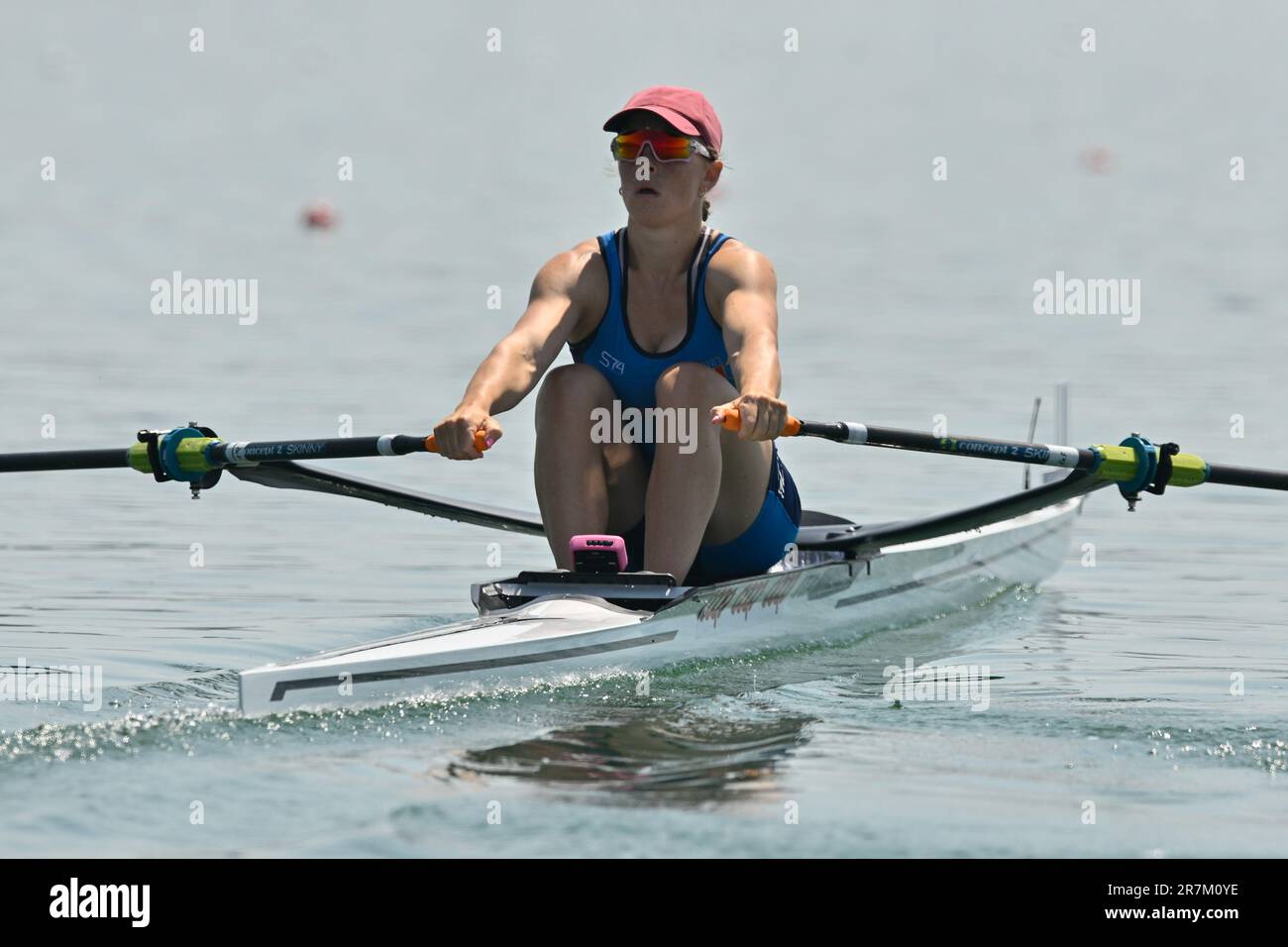 Varese, Italia. 16th giugno, 2023. Varese, Varese, Italia, 16 giugno 2023, Scolpire le singole donne: ELISA Mondelli (ITA) durante la Coppa del mondo di voga 2023 II - Canoying Credit: Live Media Publishing Group/Alamy Live News Foto Stock