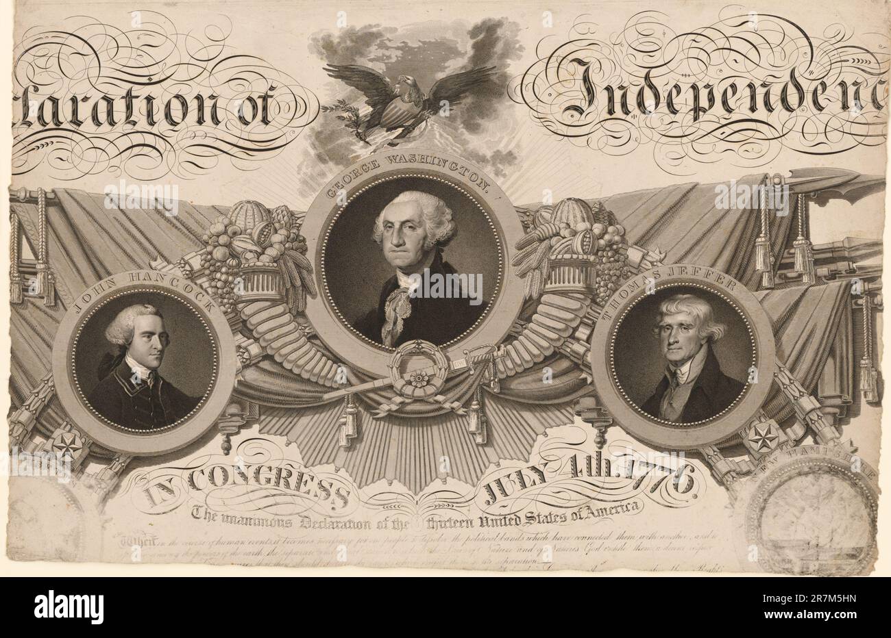 Dichiarazione di indipendenza c. 1818 Foto Stock