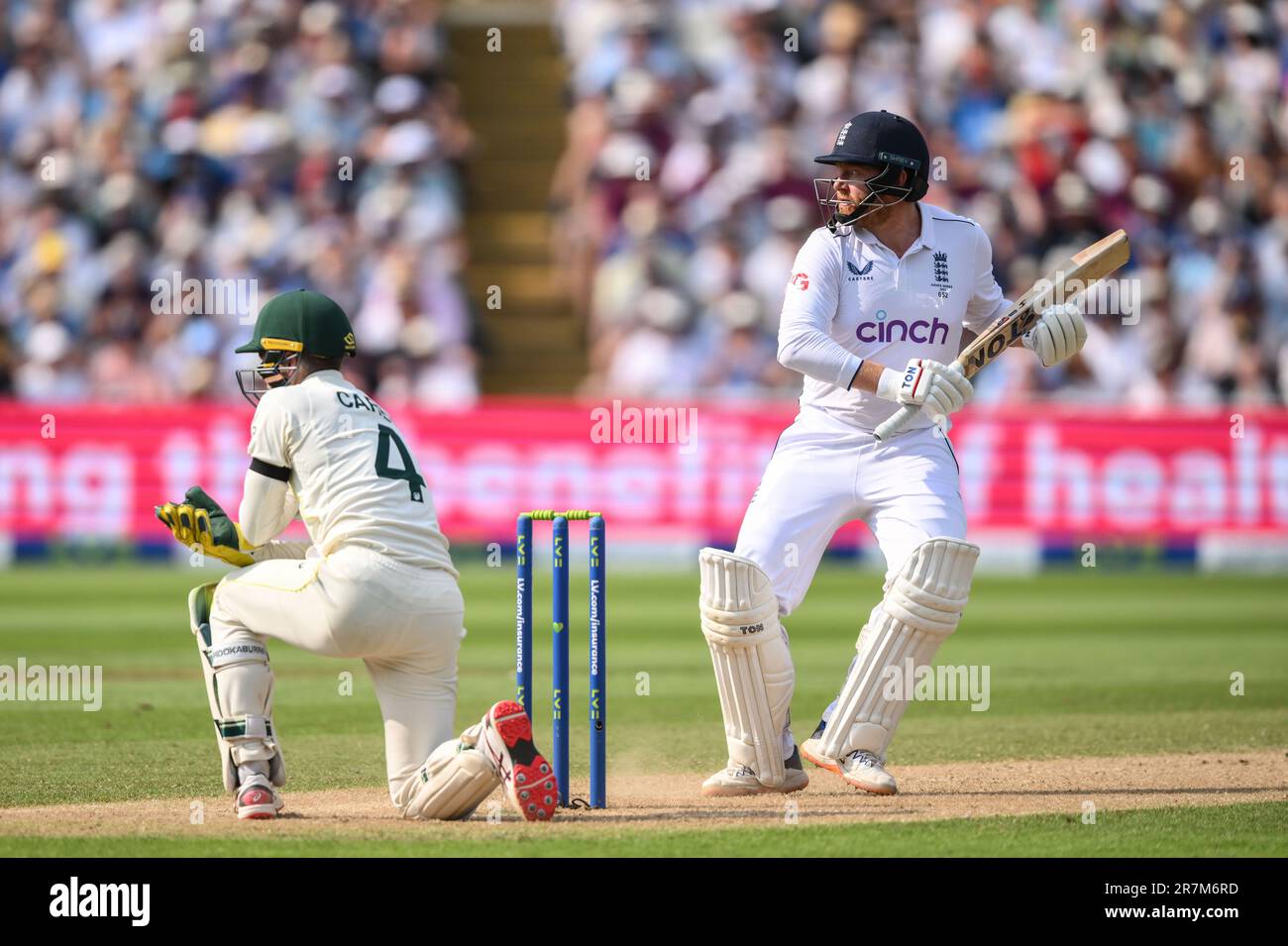 Jonny Bairstow of England durante il LV= Insurance Ashes First Test Series Day 1 Inghilterra vs Australia a Edgbaston, Birmingham, Regno Unito, 16th giugno 2023 (Photo by Craig Thomas/News Images) Foto Stock