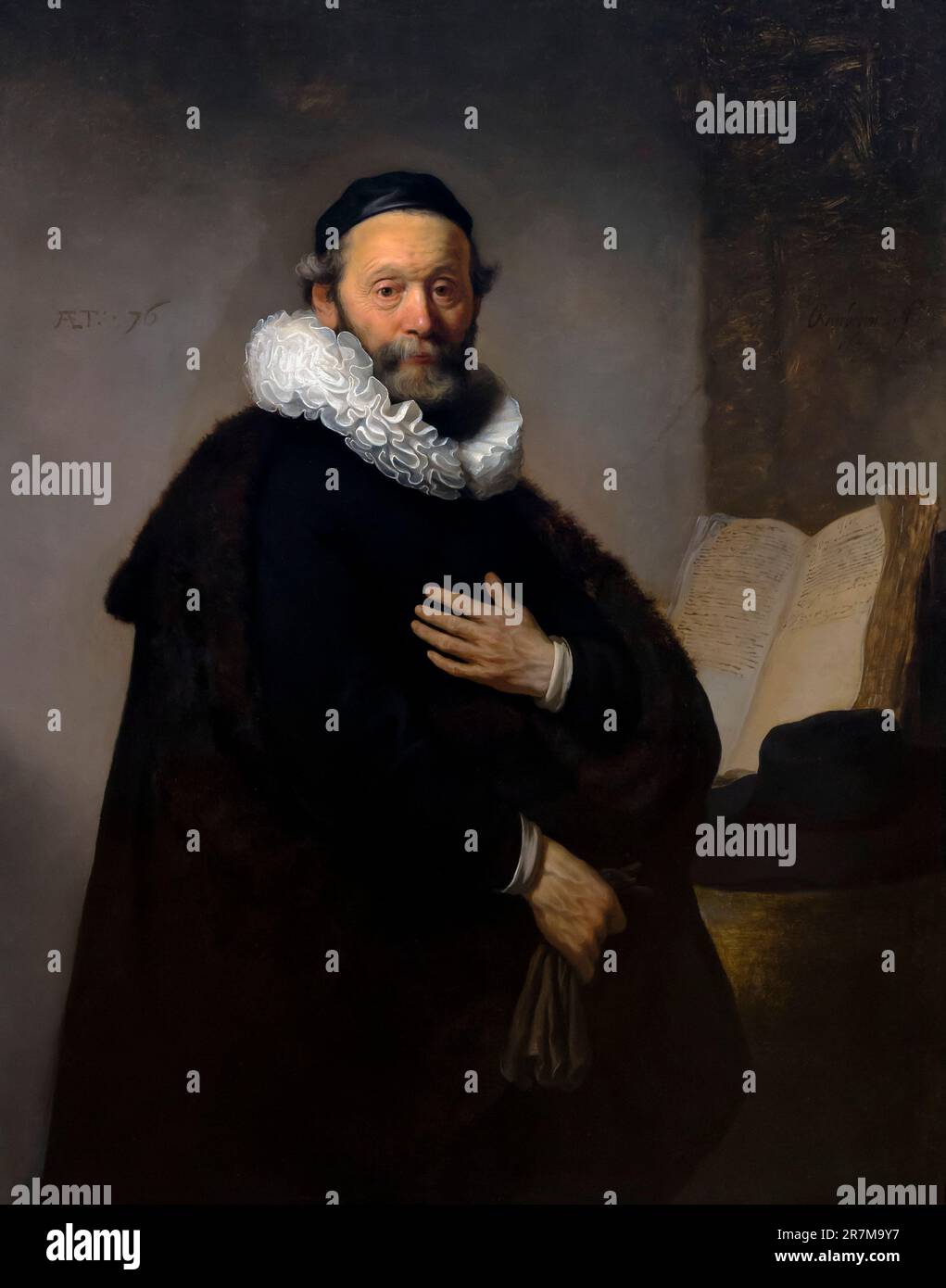 Ritratto di Johannes Wtenbogaert, Rembrandt, 1633, Rijksmuseum, Amsterdam, Paesi Bassi, Europa, Foto Stock