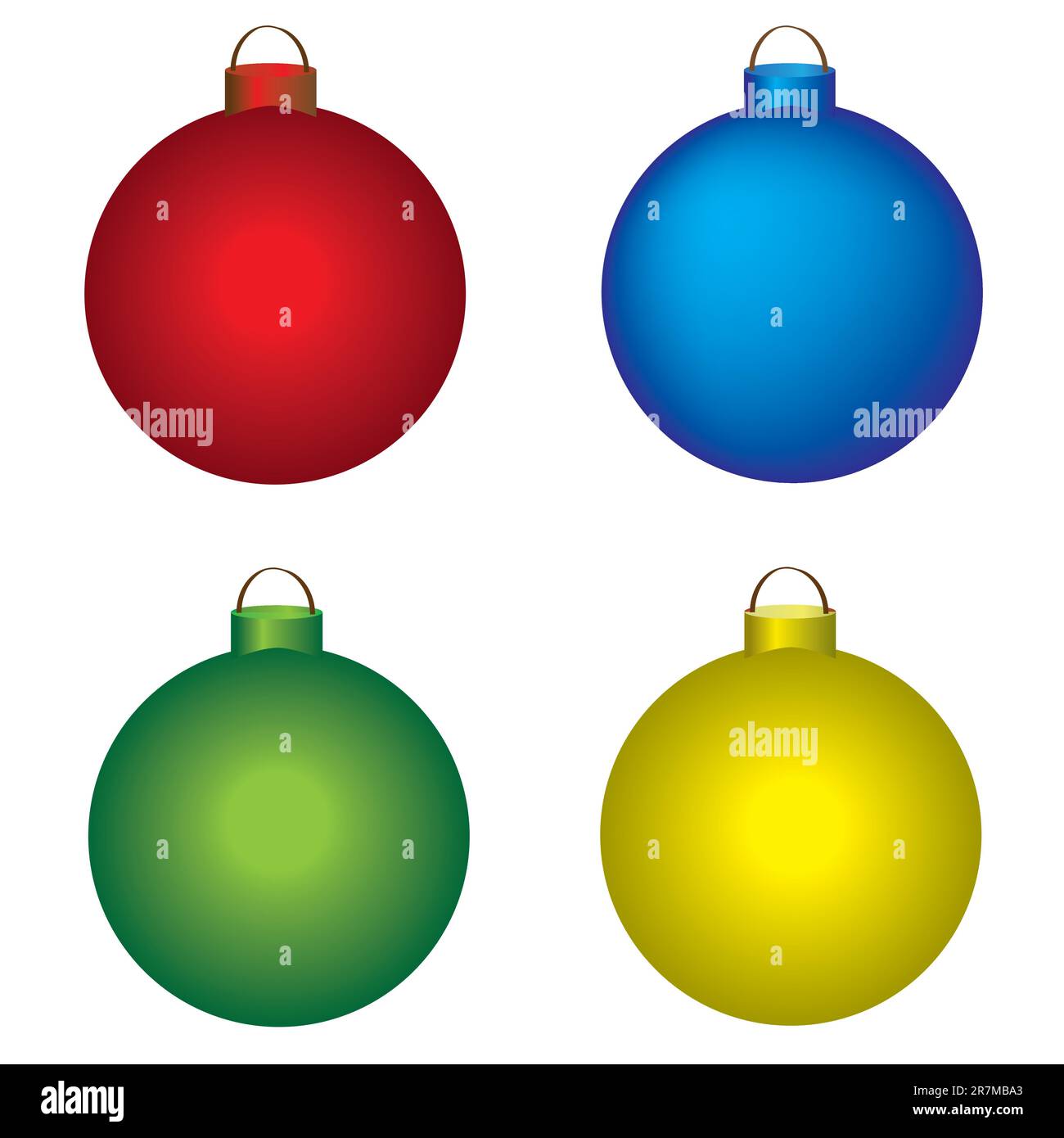 palline colorate di natale isolate sullo sfondo Illustrazione Vettoriale