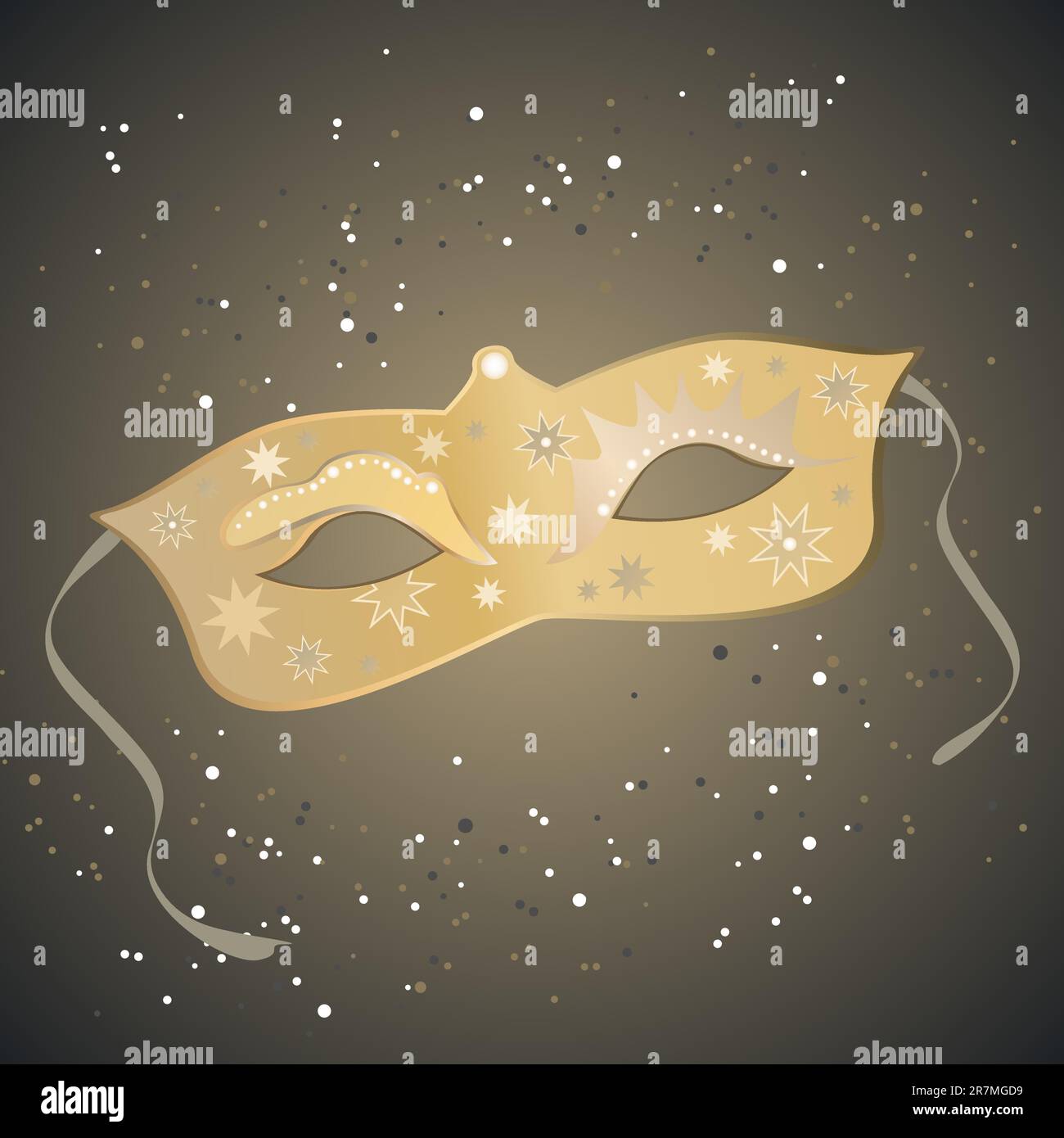 immagine vettoriale eps 10 di una maschera di carnevale su sfondo astratto Illustrazione Vettoriale