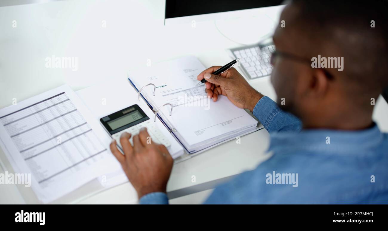 Contabilità fiscale Africana contabilità pubblica e bilancio Foto Stock