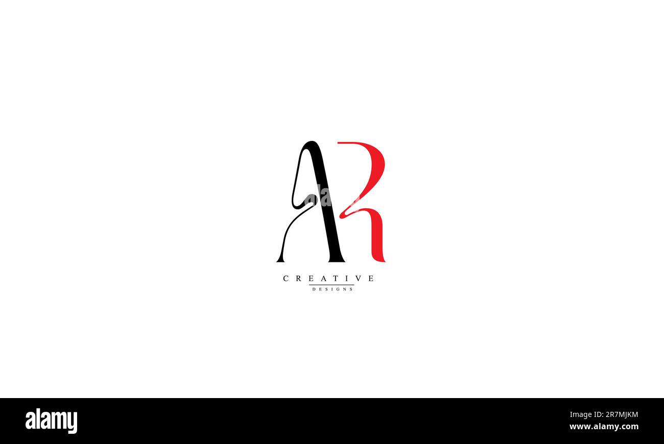AR RA A R modello di monogramma del logo vettoriale astratto Illustrazione Vettoriale