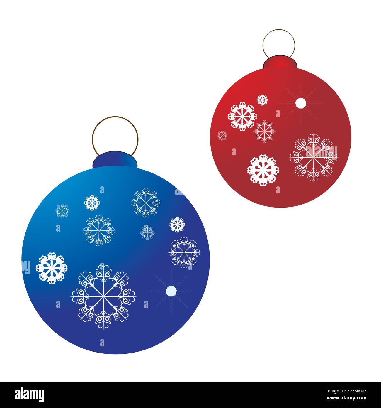 palline colorate di natale isolate sullo sfondo Illustrazione Vettoriale