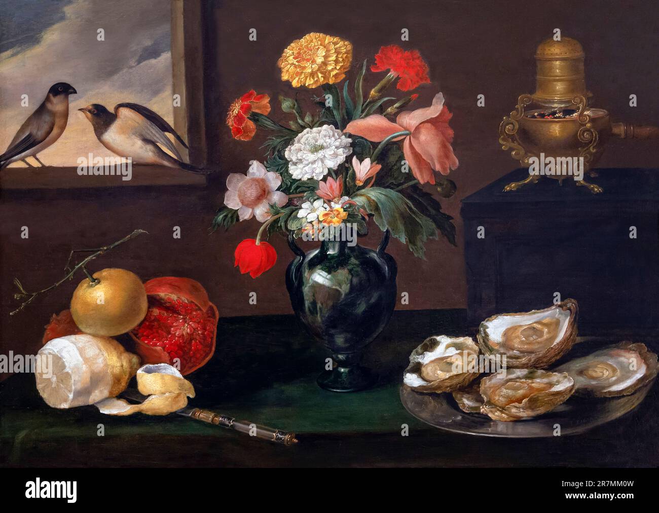 Ancora in vita con i quattro elementi, Jacques Linard, circa 1640, Indianapolis Museum of Art, Indianapolis, Indiana, Stati Uniti d'America, America del Nord Foto Stock