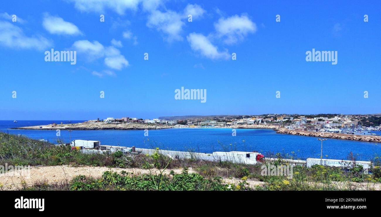 Immagine della riserva naturale dell'isola di Lampedusa. Sicilia, Italia Foto Stock