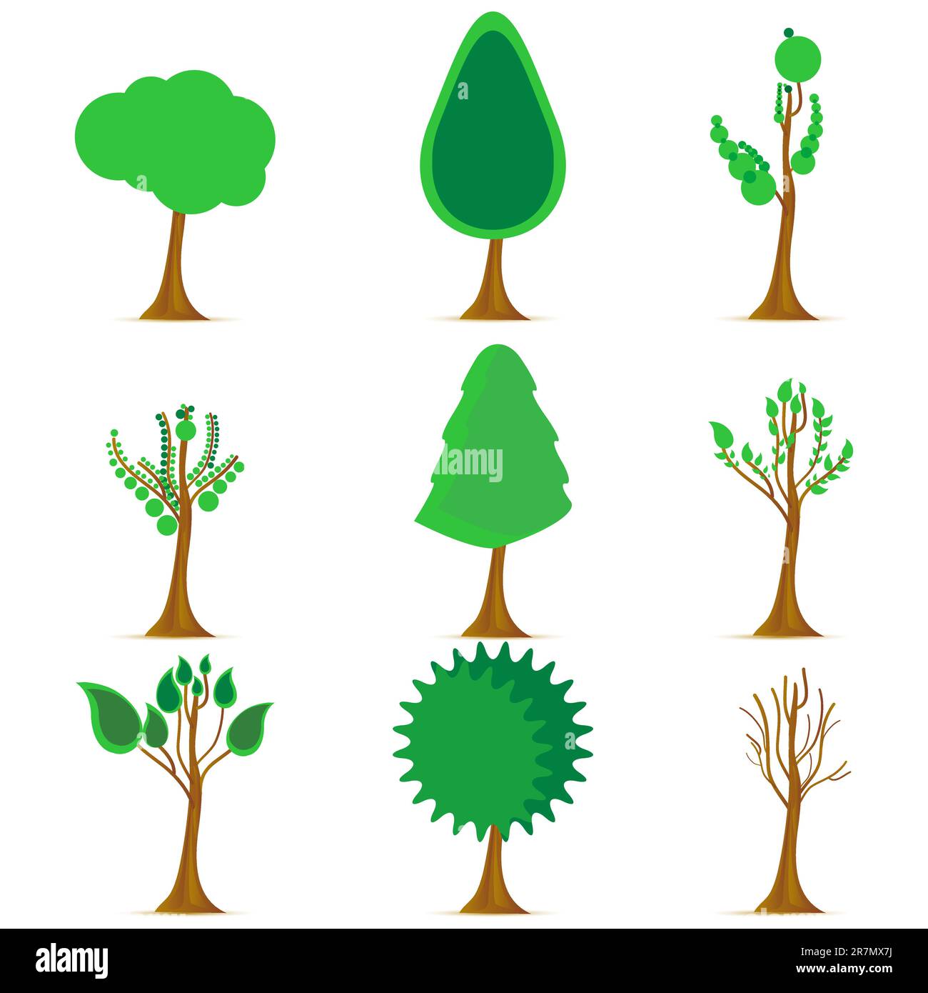 Illustrazione delle fasi di weathers su sfondo bianco Illustrazione Vettoriale