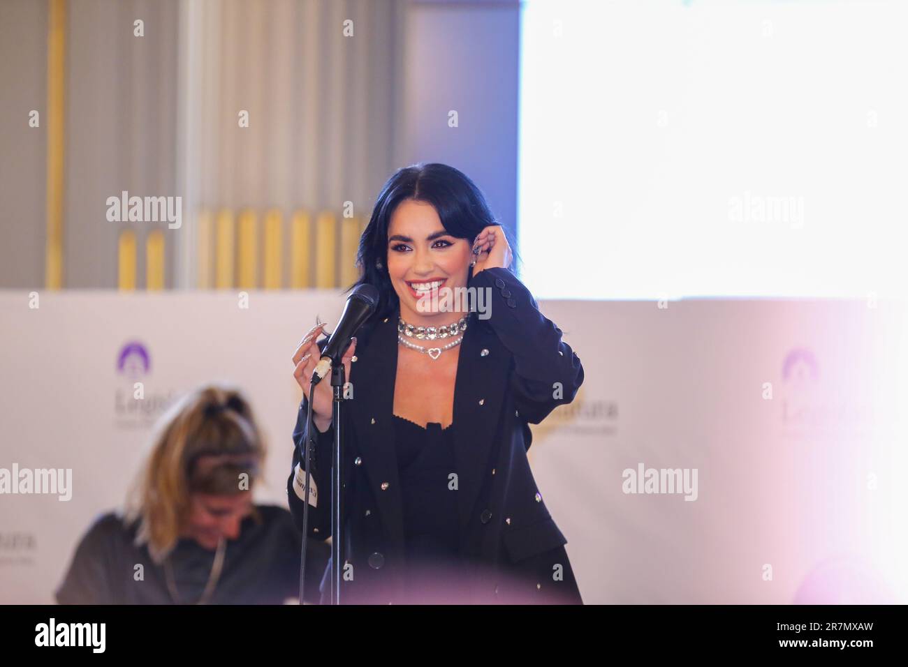 Attrice e cantante di Lali Esposito dall'Argentina Foto Stock