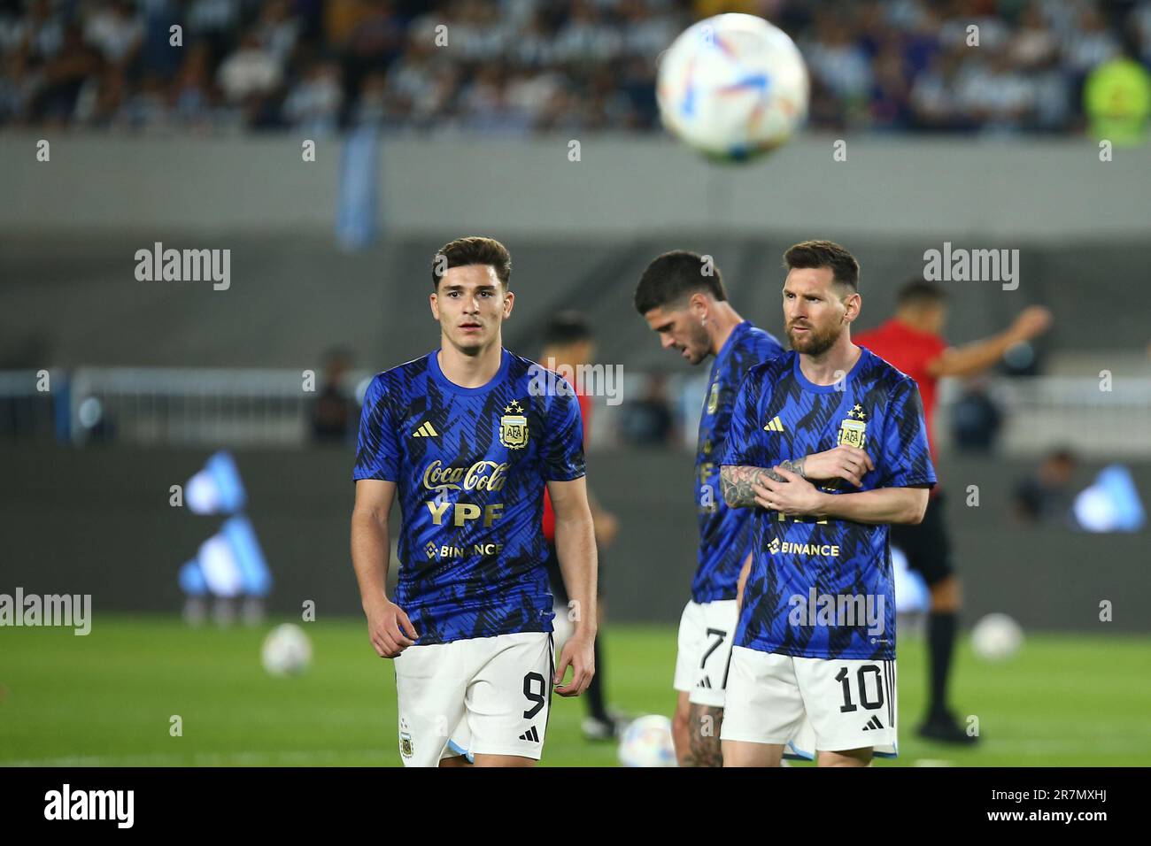 Julian Alvarez sulla squadra di calcio Argentina Selection Foto Stock