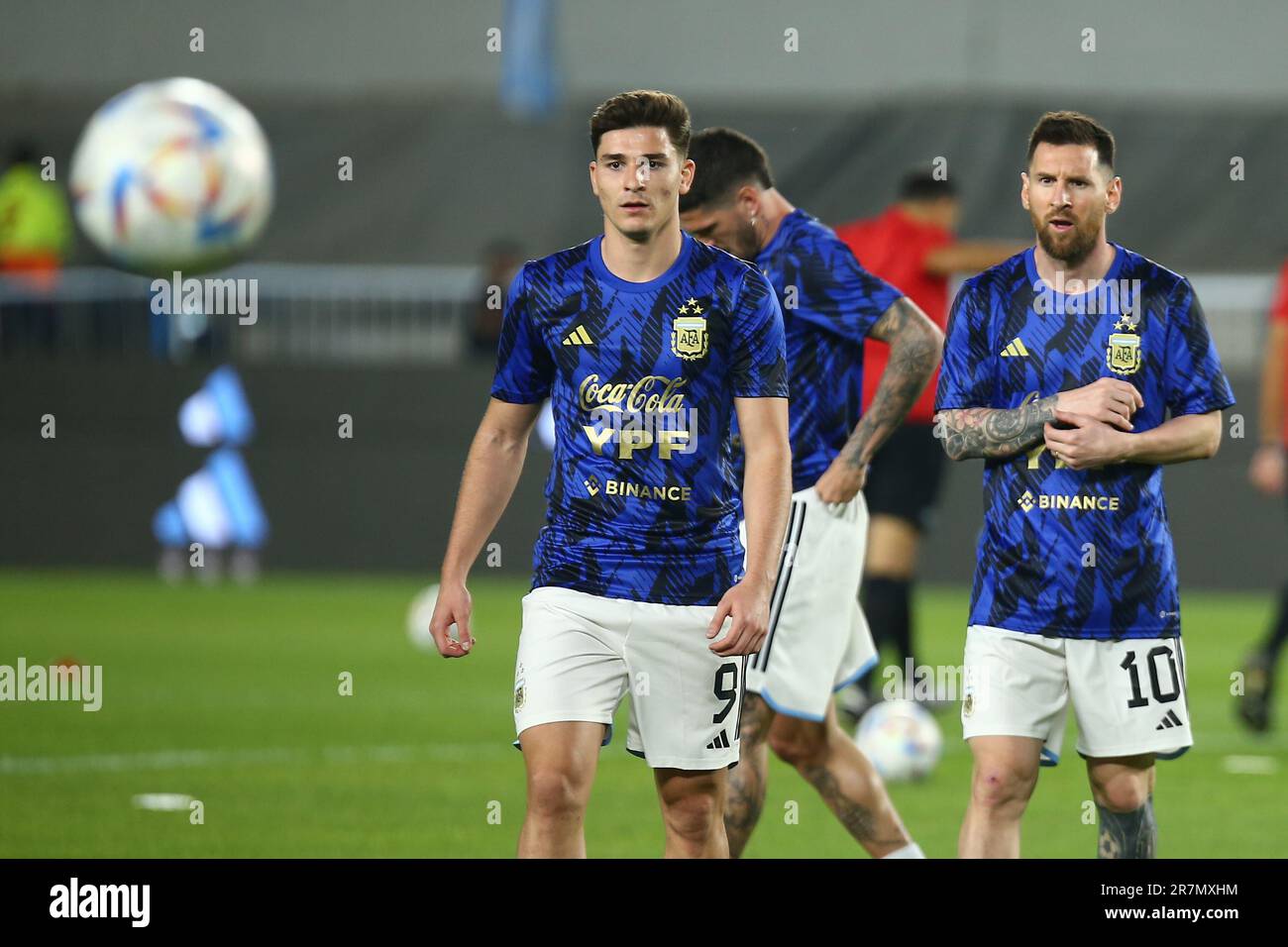 Julian Alvarez sulla squadra di calcio Argentina Selection Foto Stock