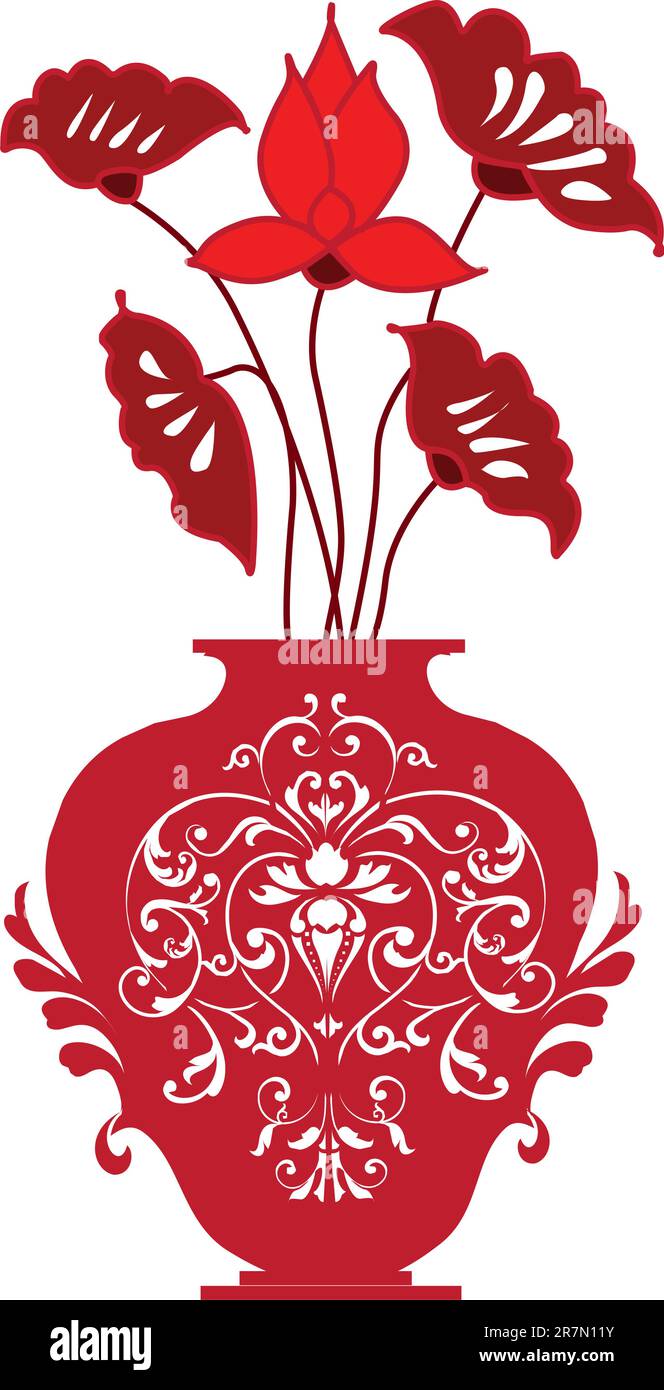 Illustrazione del vettore di stock: Vase- Vector Illustrazione Vettoriale