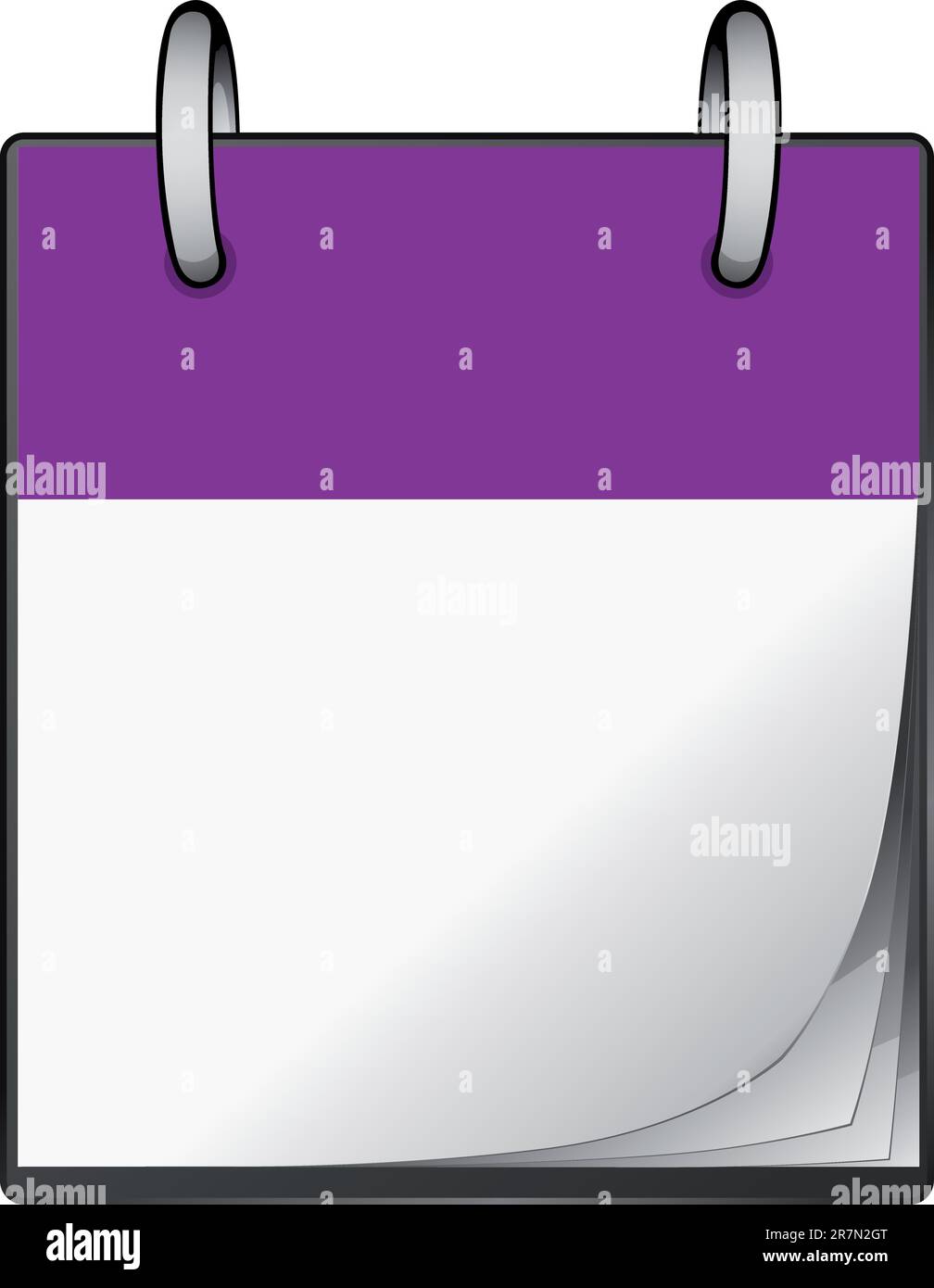 Violet Calendar Illustrazione Vettoriale