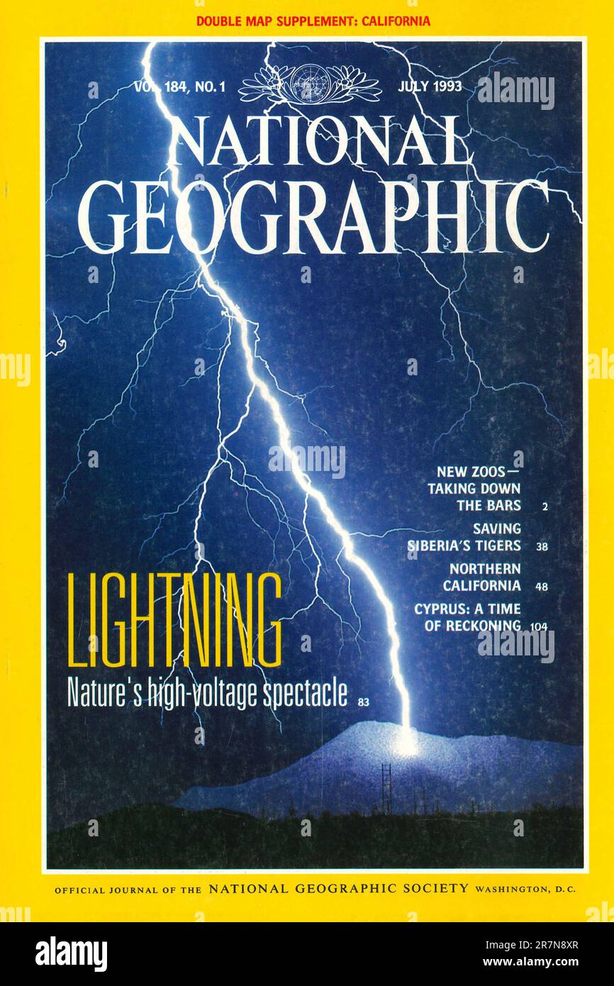 Copertina della rivista National Geographic, luglio 1993 Foto Stock