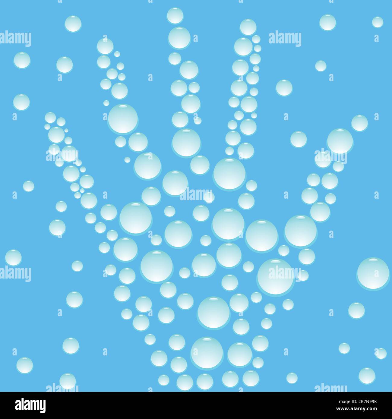 mano d'acqua, composizione astratta; illustrazione grafica vettoriale Illustrazione Vettoriale