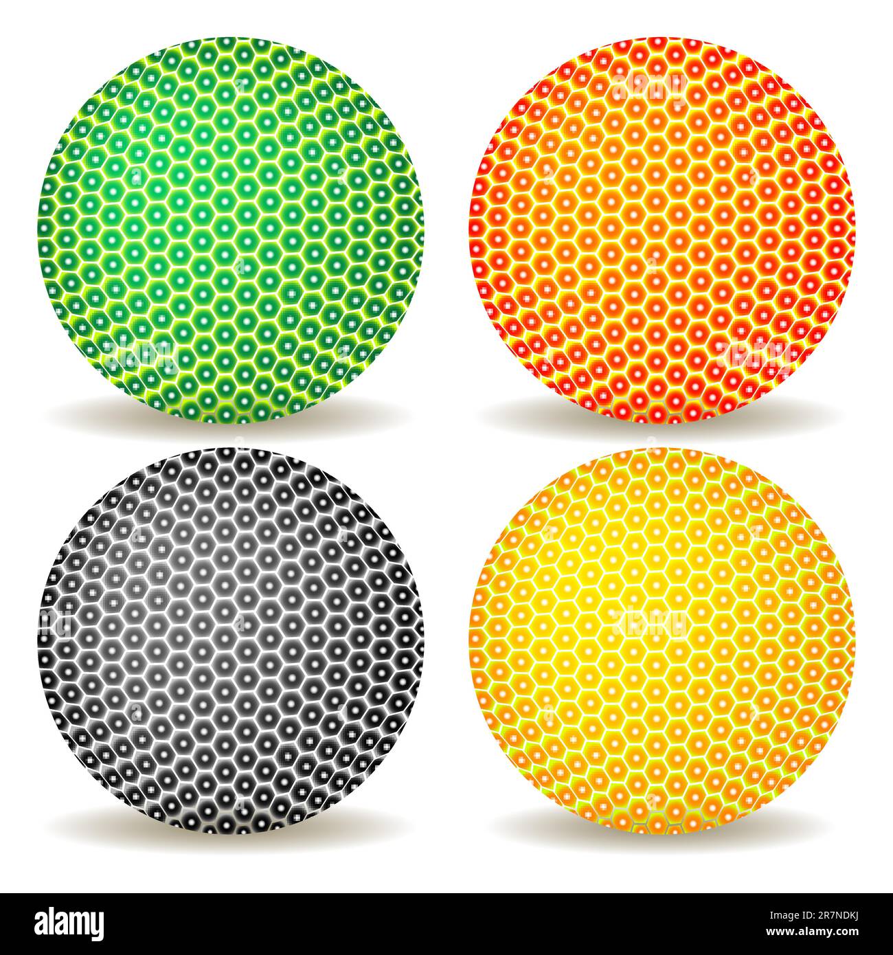 palline colorate su sfondo bianco, illustrazione grafica vettoriale astratta Illustrazione Vettoriale