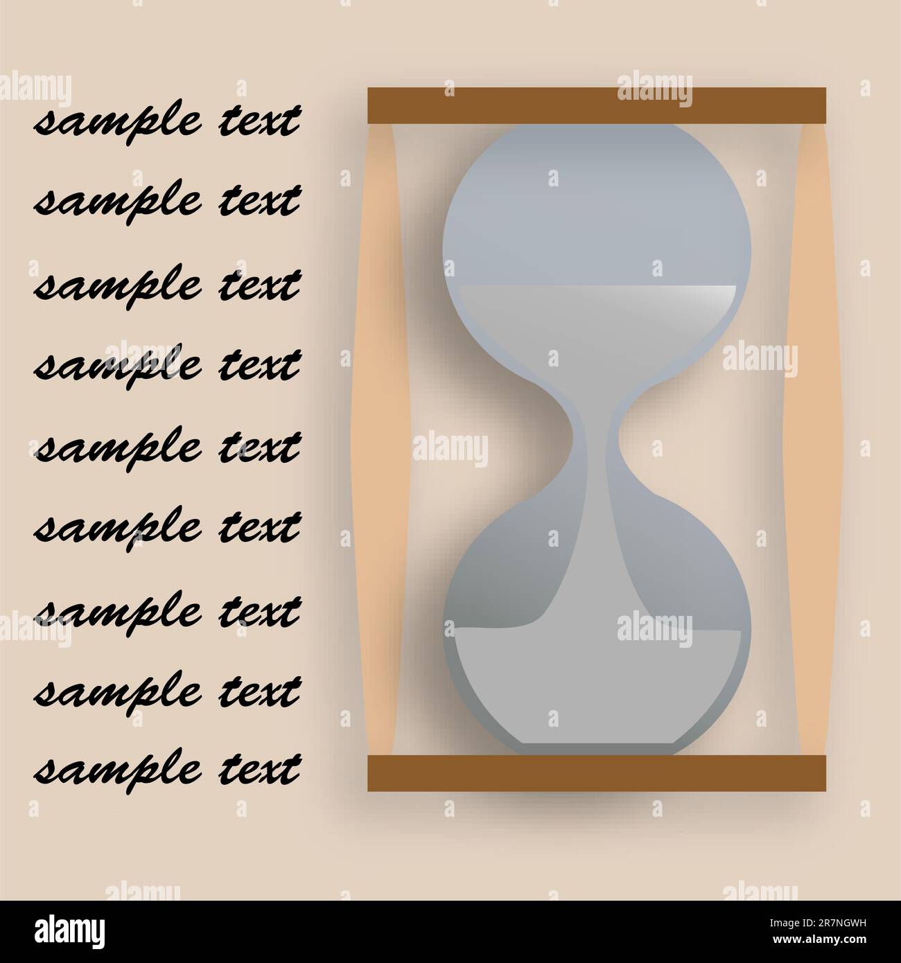 tempo e spazio di copia per testo e illustrazione grafica vettoriale Illustrazione Vettoriale