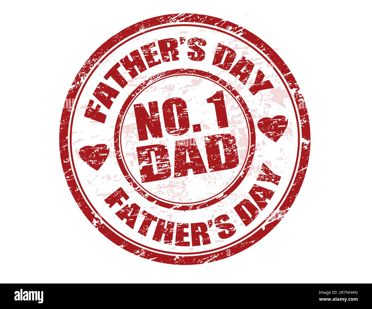 Illustrazione vettoriale del francobollo in gomma grunge per la festa del papà Illustrazione Vettoriale