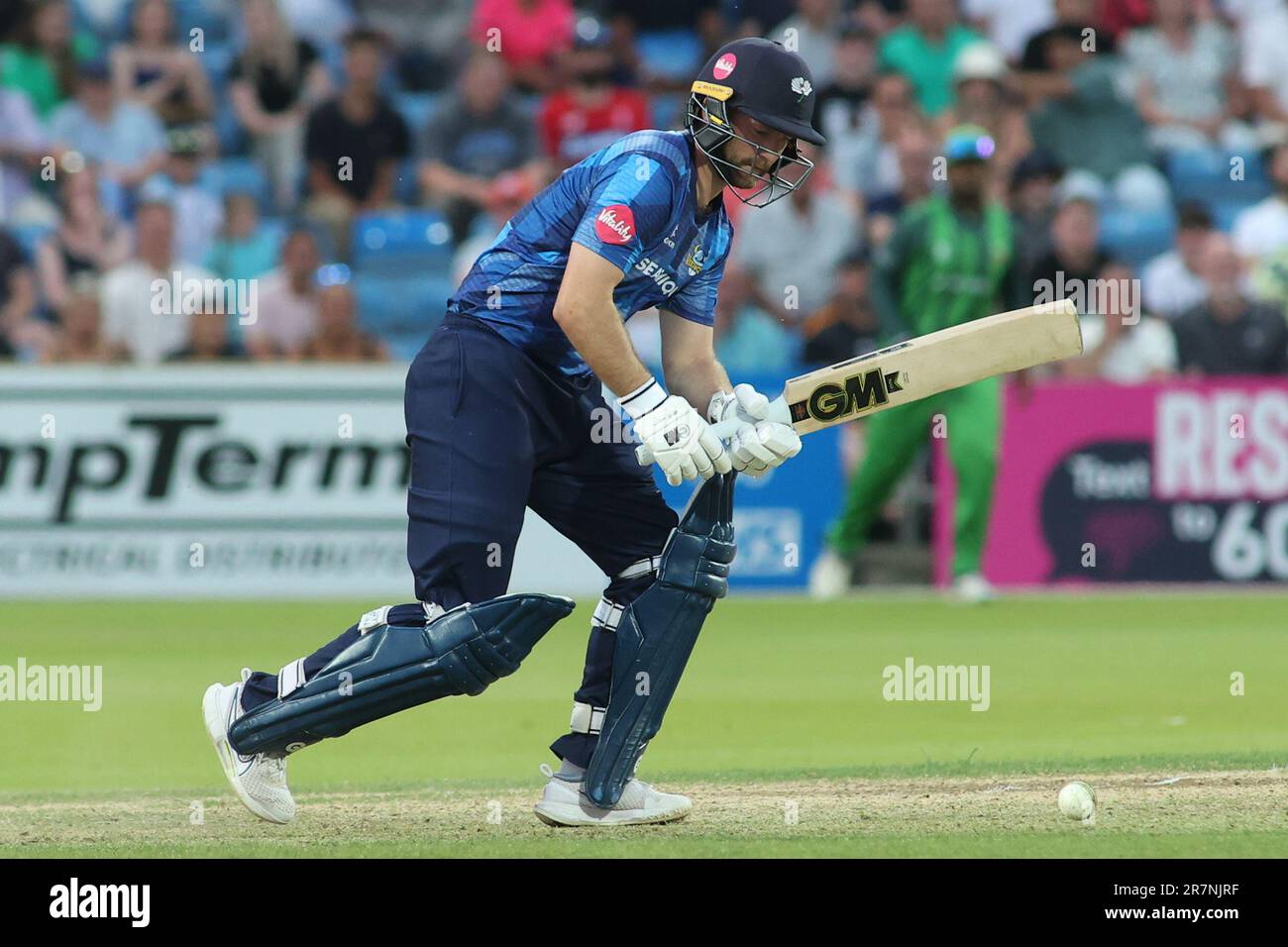 Leeds, Regno Unito. 16th giugno, 2023. Headingley Stadium, Leeds, West Yorkshire, 16th giugno 2023. Adam Lyth of Yorkshire Vikings durante la partita Vitality Blast T20 tra Yorkshire Vikings e Leicestershire Foxes all'Headingley Stadium, Leeds Credit: Touchlinepics/Alamy Live News Foto Stock