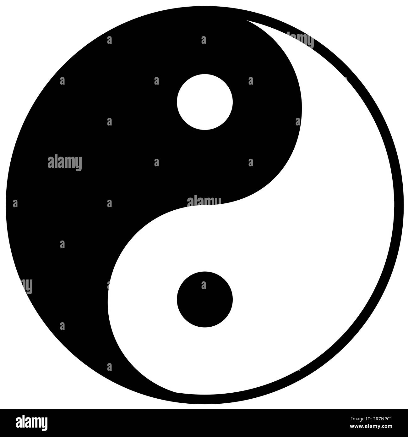 Ying yang simbolo di armonia ed equilibrio, illustrazione vettoriale Illustrazione Vettoriale