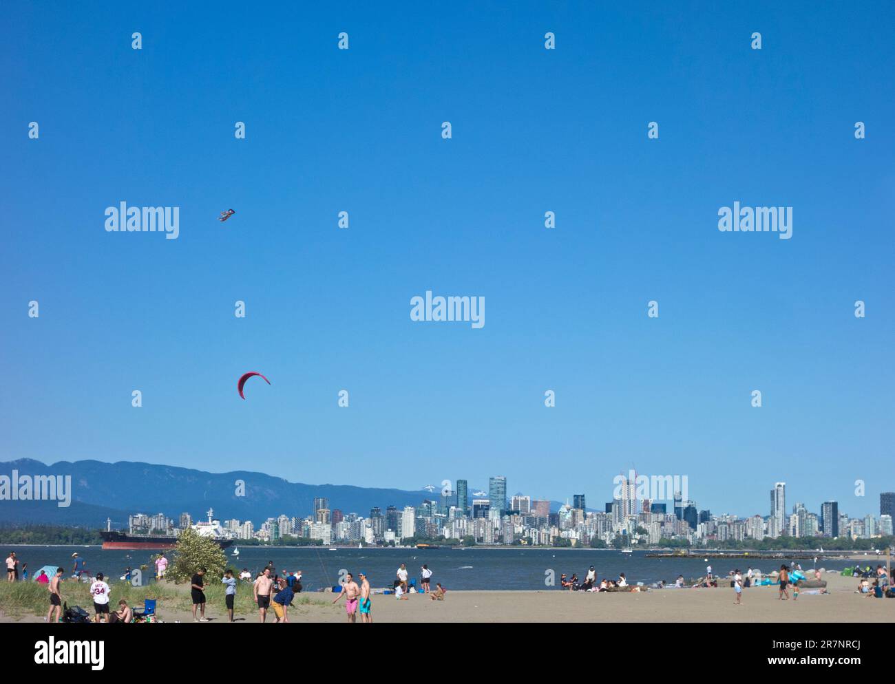 Spanish Banks Beach a Vancouver, British Columbia, Canada nel giugno 2023. Foto Stock