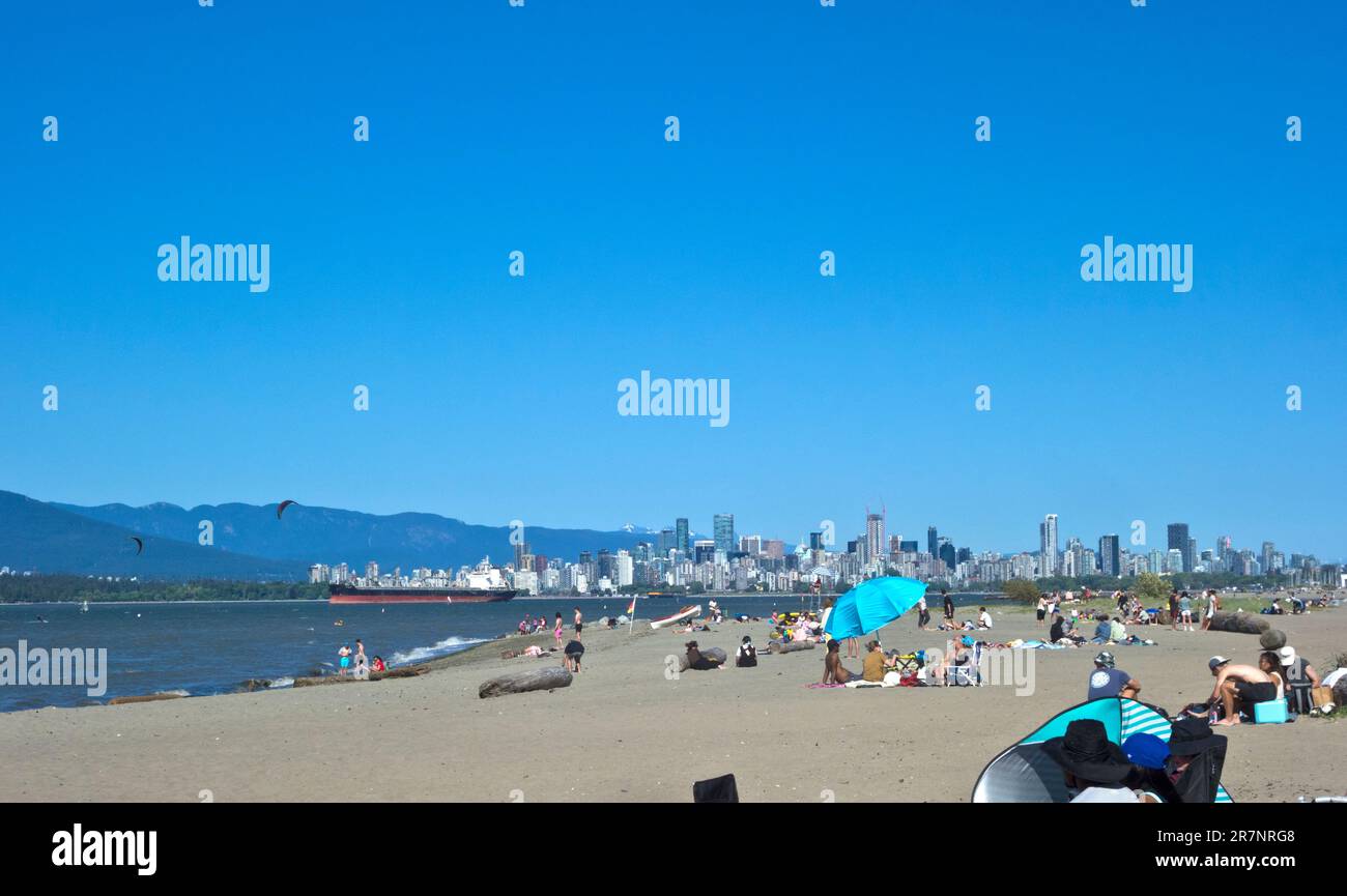 Spagnolo Banks spiaggia a Vancouver Canada. 2023 molla. Foto Stock