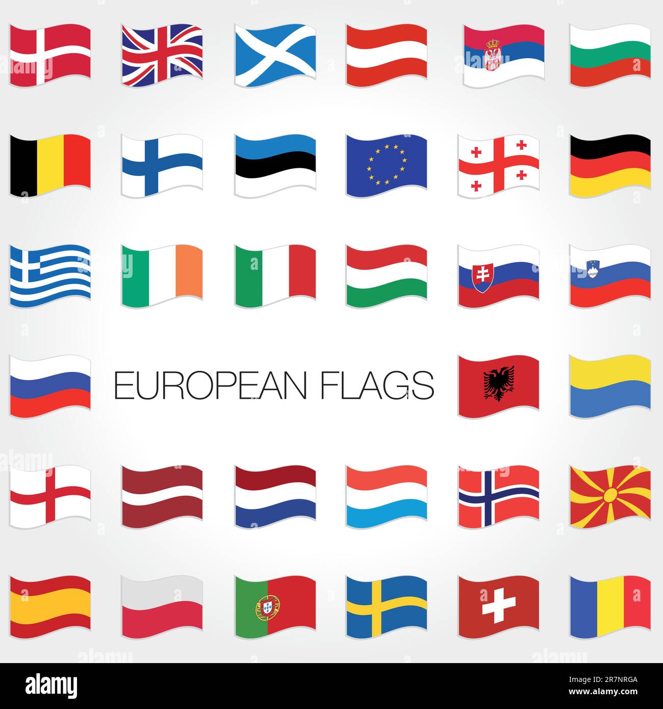 bandiere vettoriali dei paesi europei Illustrazione Vettoriale