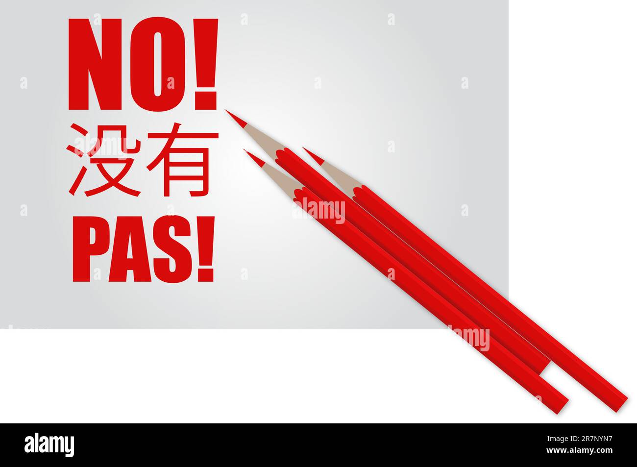 Non scrivere con la penna rossa Illustrazione Vettoriale