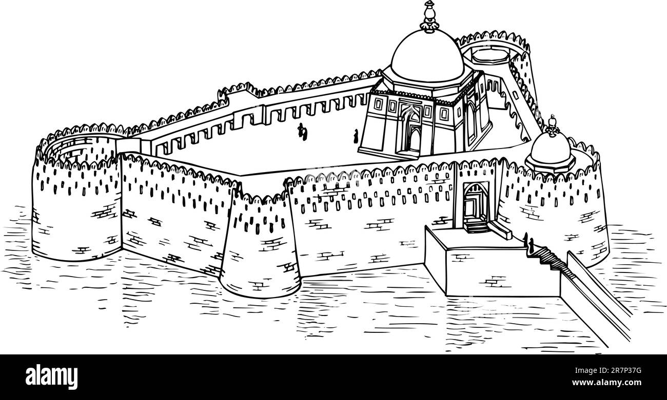 Castello isolato Illustrazione Vettoriale